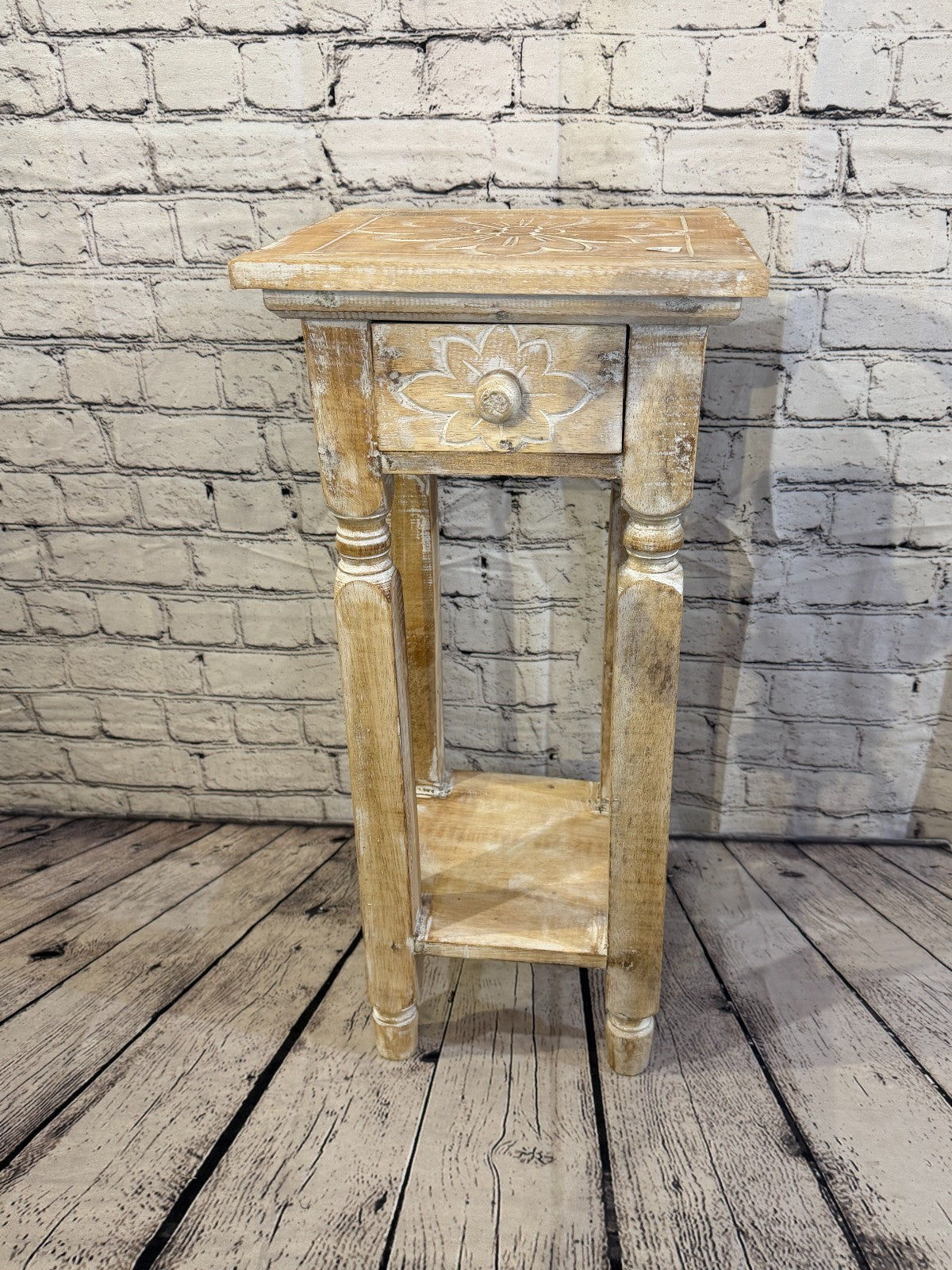 60cm x 27cm White Table  Wooden Side Cabinet Living Hallway Storage Furniture1