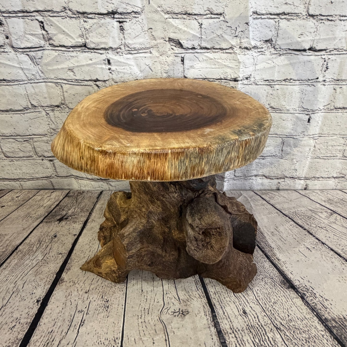 30cm x 25cm Wooden Coffee Root Sculpture Garden Teak Root Ornament Carved No 80