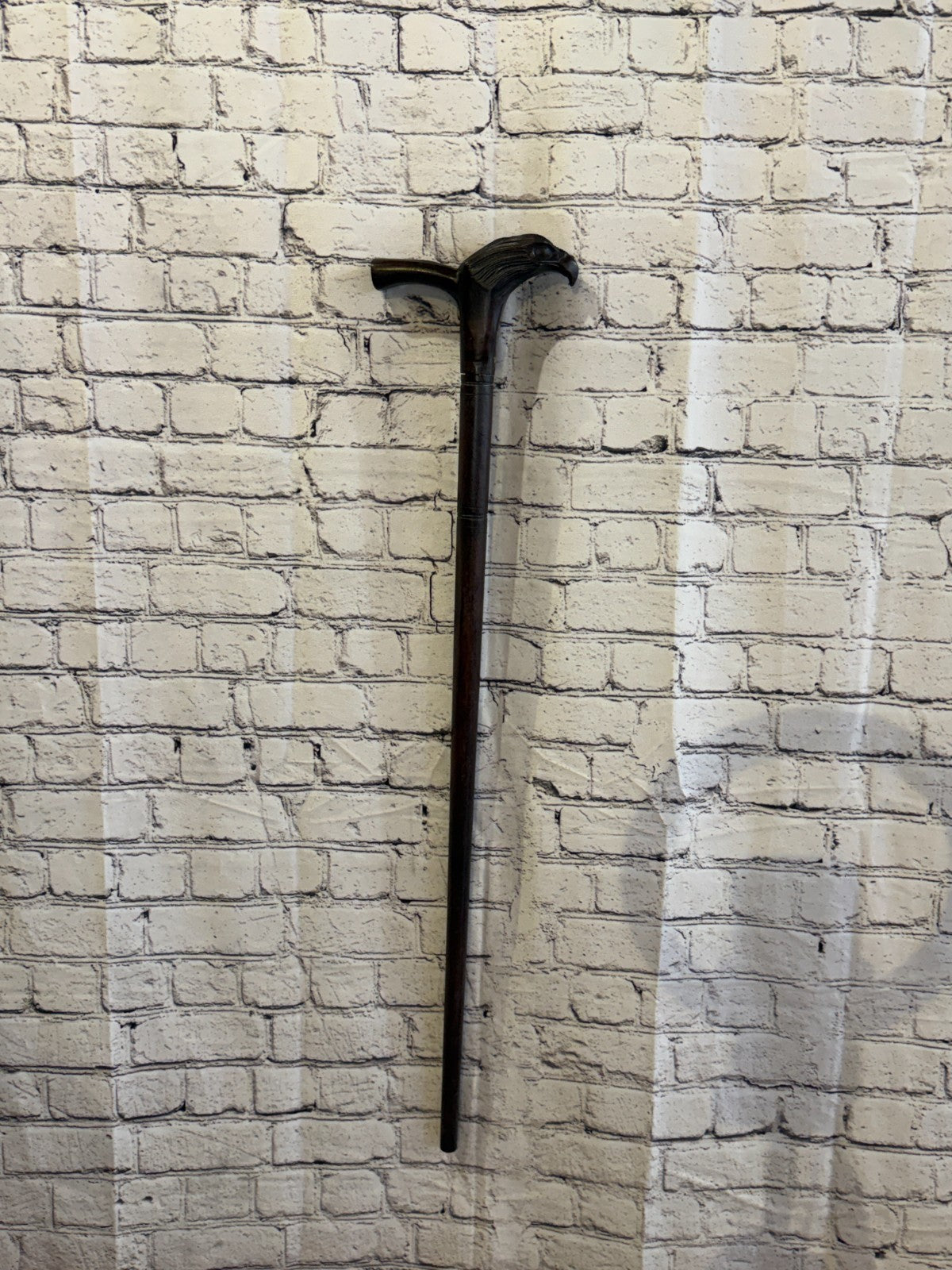 Eagle Bird Head 90cm Tribal African Walking Stick Cane Hand Carved Dark Wood3