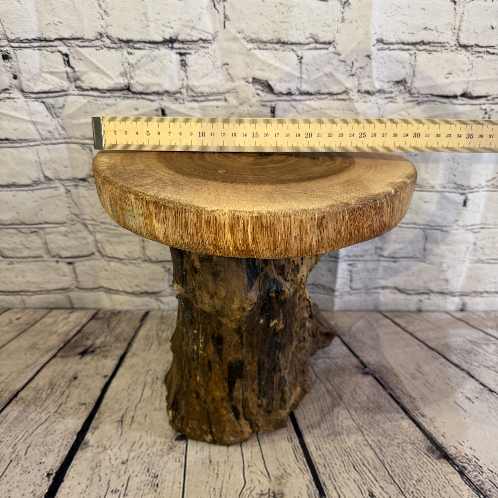 30cm x 25cm Wooden Coffee Root Sculpture Garden Teak Root Ornament Carved No 35