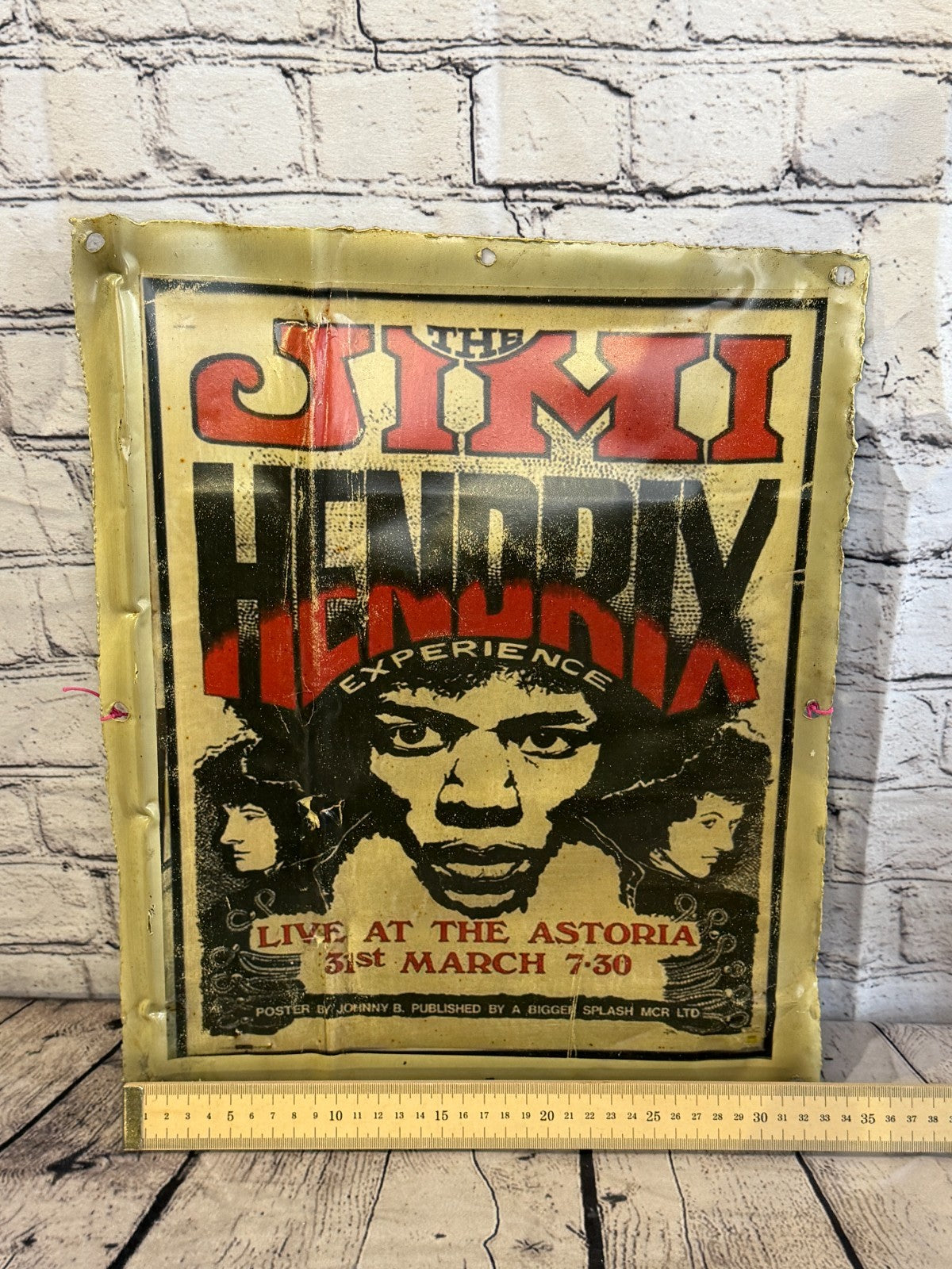 Jimi Hendrix Gig Poster Advert Wall Plaque 42cm x 36cm Vintage Retro Tin Sign2