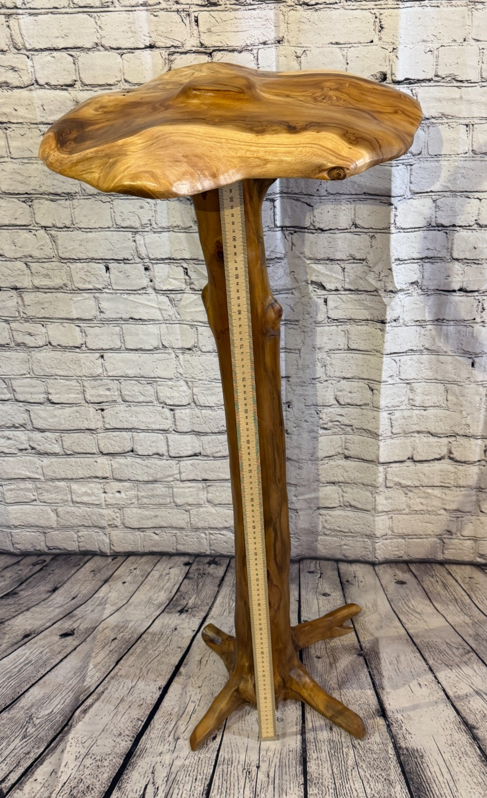 100cm x 40cm Dome Wooden Mushroom Toadstool Sculpture Garden Teak Root Ornament4