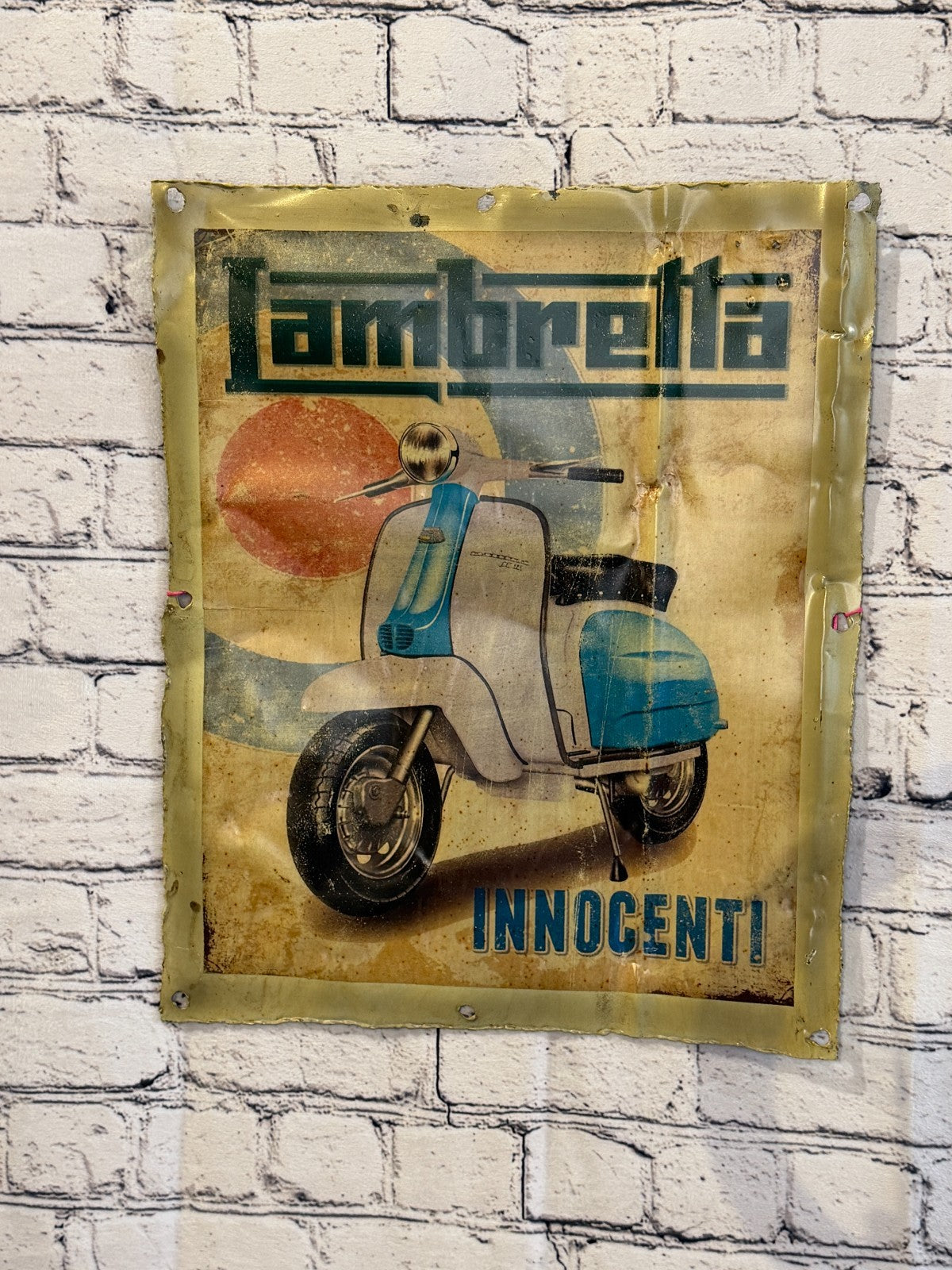 Lambretta Scooter Poster Advert Wall Plaque 42cm x 36cm Vintage Retro Tin Sign2