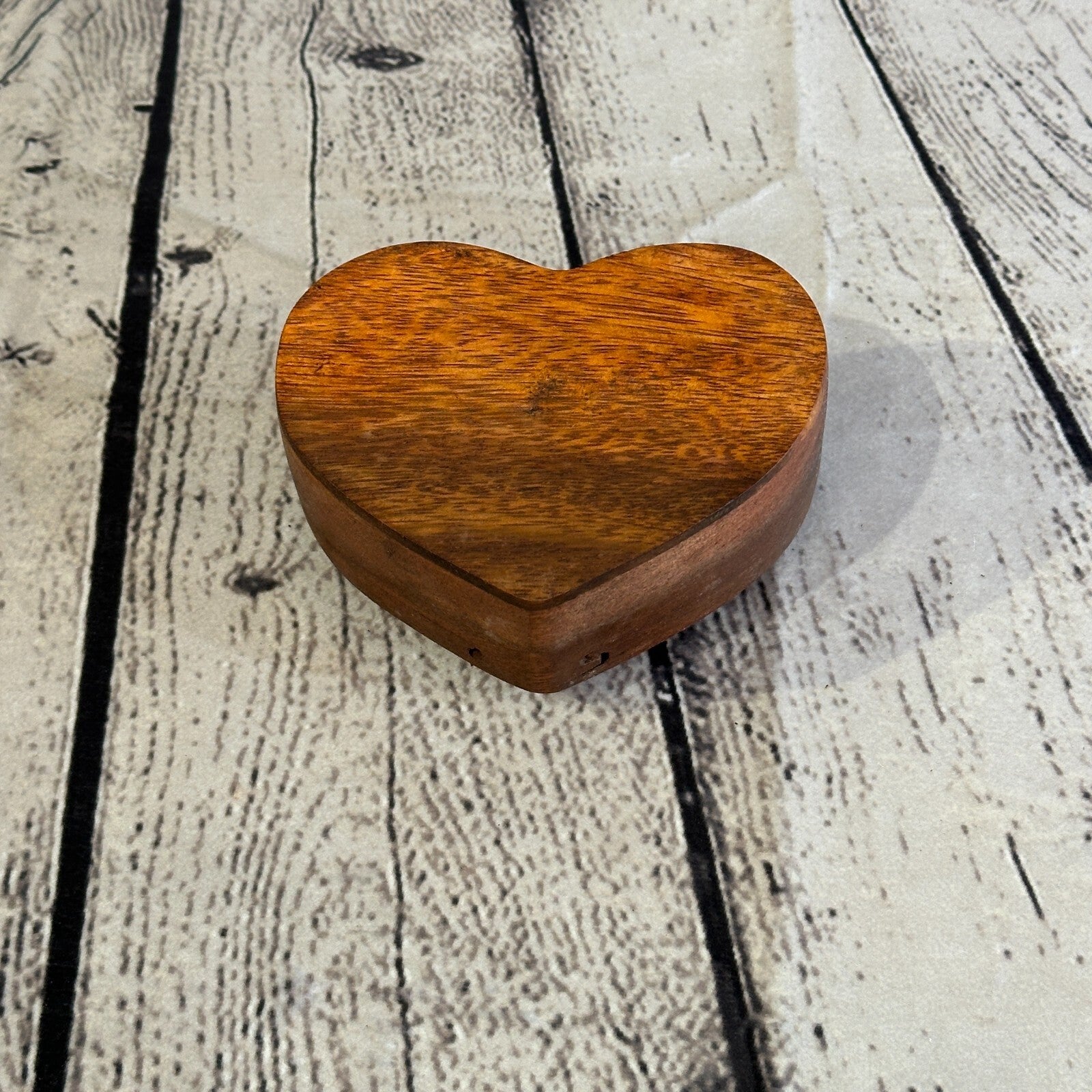 Carved Love Heart 4 Bit Wooden Puzzle Box Secret Box Magic Trinket Handmade2