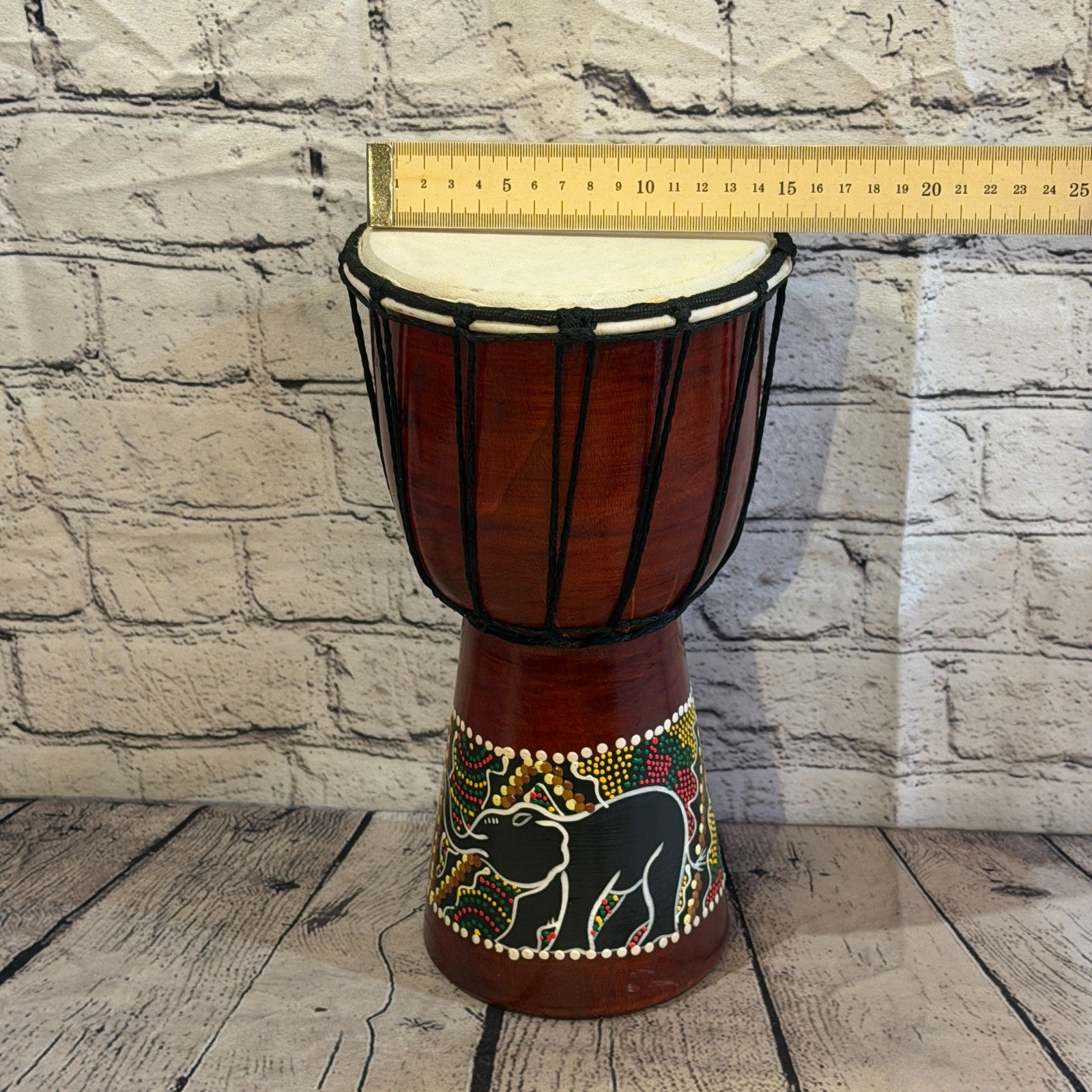 30cm Painted Djembe Drums Musical Instrument Hand Made Fair Trade Dot Painted5