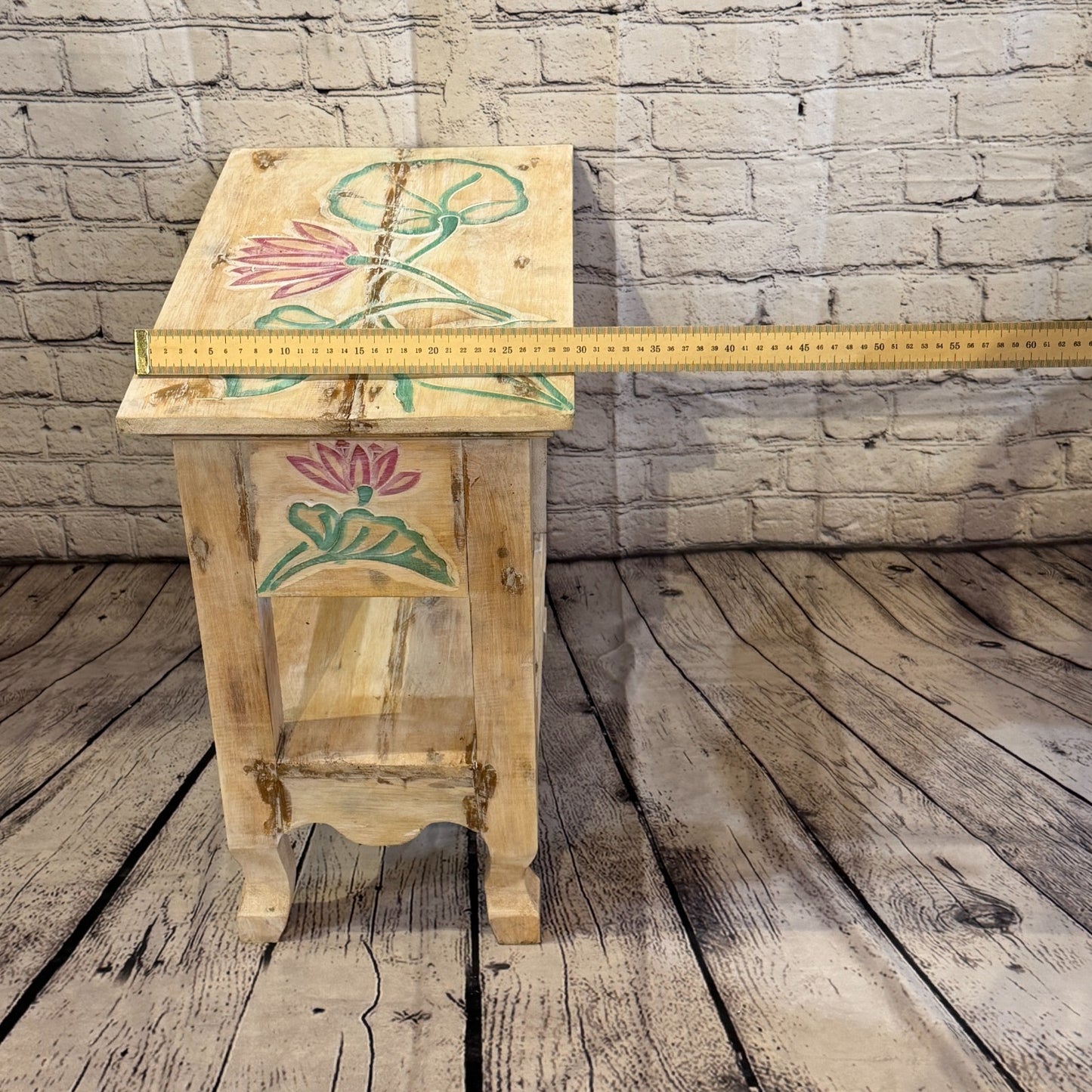 50cm x 50cm x 30cm Flower Table Wooden Side Cabinet Living Storage Furniture7