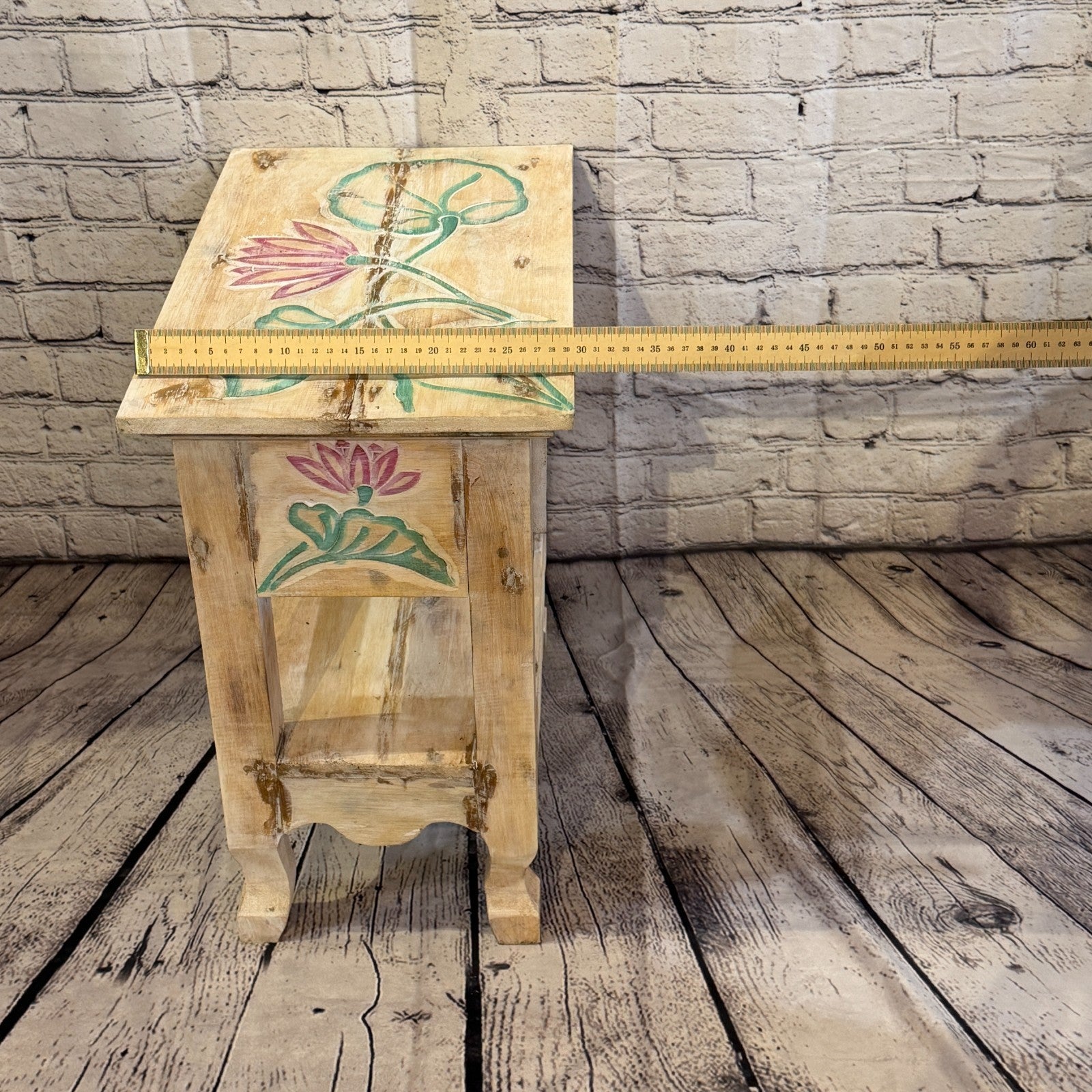 50cm x 50cm x 30cm Flower Table Wooden Side Cabinet Living Storage Furniture7