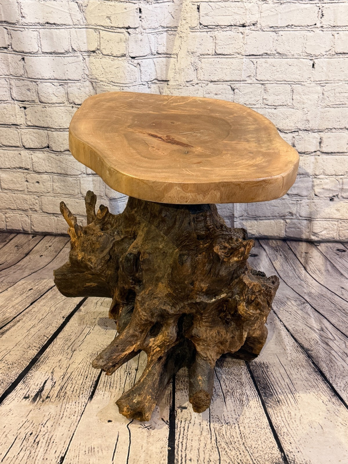 50cm x 50cm Single Wooden Coffee Root Sculpture Garden Teak Root Ornament Carved1