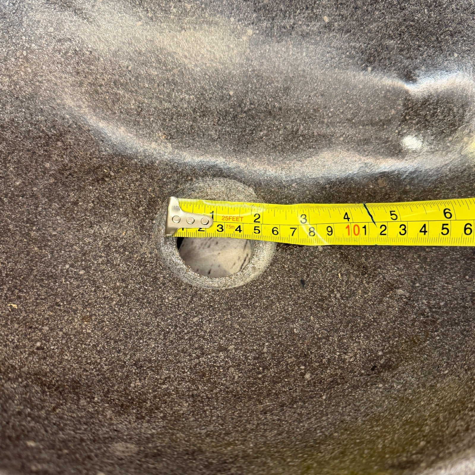 36cm x 26cm Wash Basin Bathroom Counter Top Washing River Stone Bowl Sink No 710