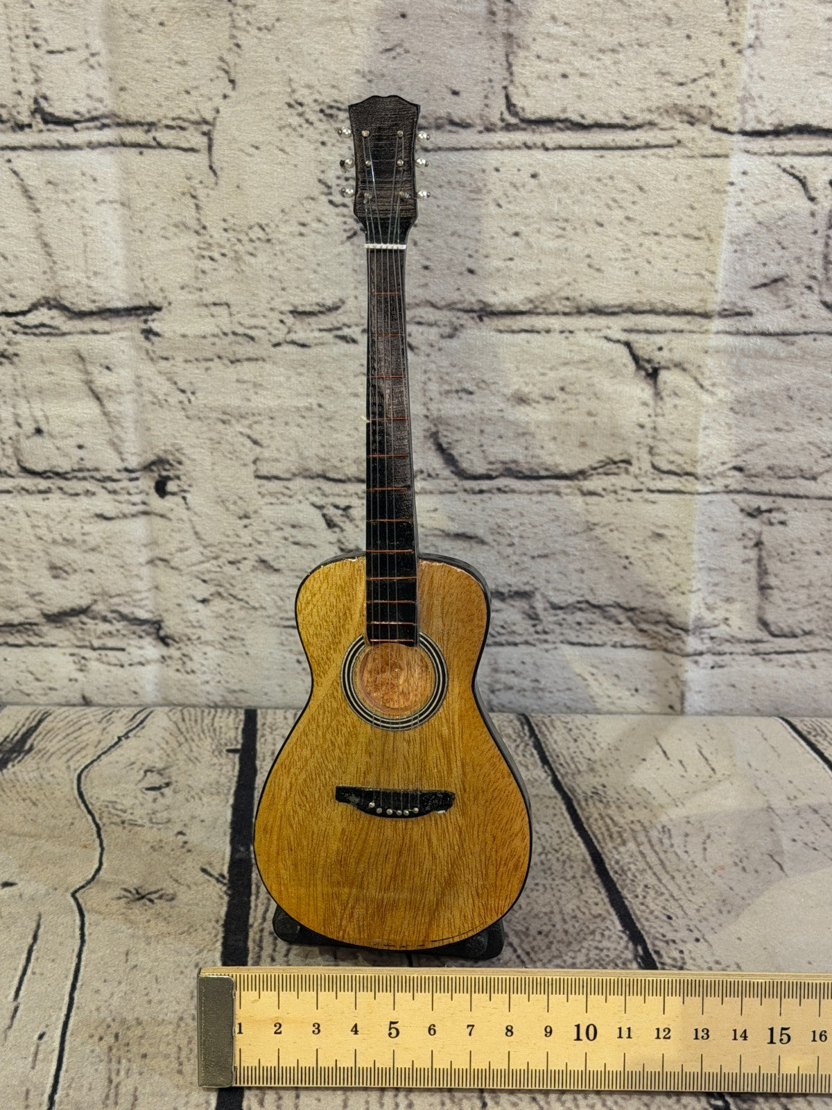 Miniature 25cm Guitar on Stand Band Gift Display Design 66