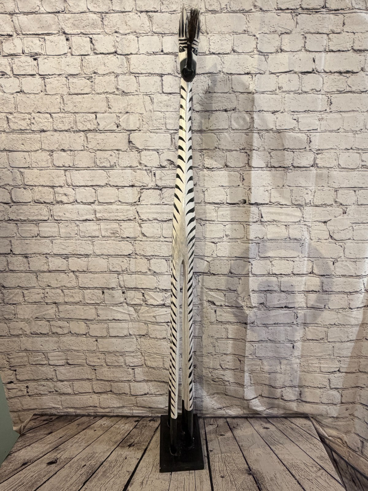 120cm Painted Wooden Zebra Standing Single Carved Solid Wood Zebra Handmade1