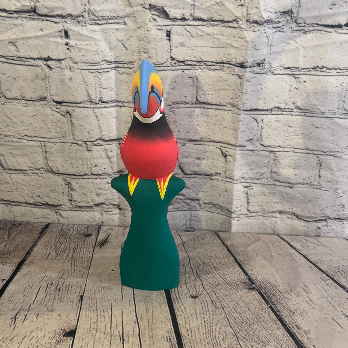 30cm Dark Red Toucan Bird Ornament Statue Fair Trade Hand Made Carved Wood1