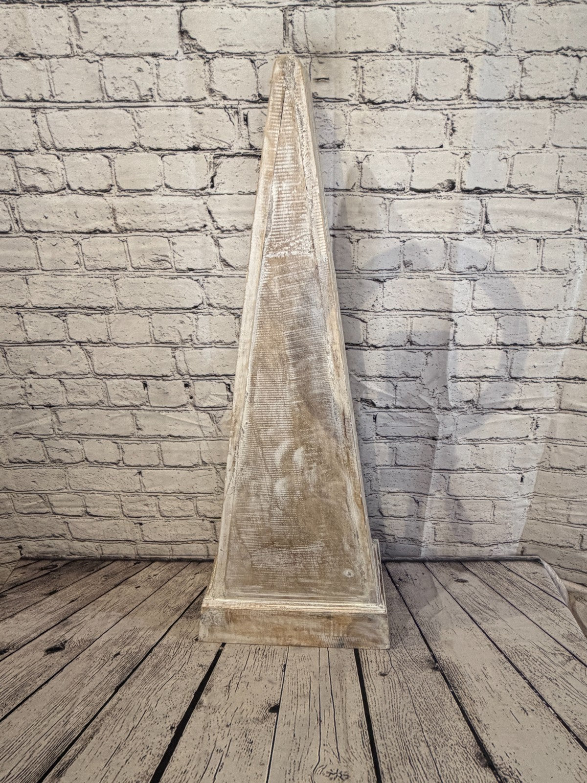 80cm x 30cm White 3 Draw Pyramid Wooden Side Cabinet Living Storage Furniture4