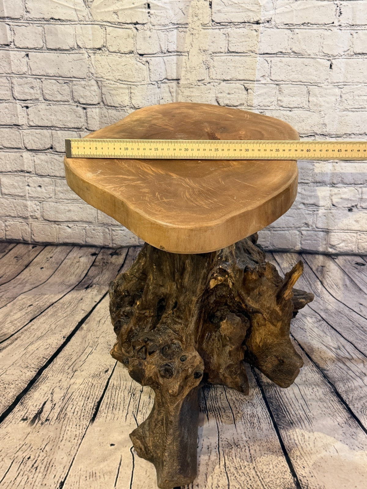 50cm x 50cm Single Wooden Coffee Root Sculpture Garden Teak Root Ornament Carved7