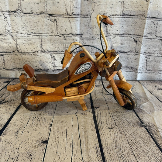 35cm Large Light Wood Motorbike Motorcycle Model Wooden Ornament Decorative Bike0