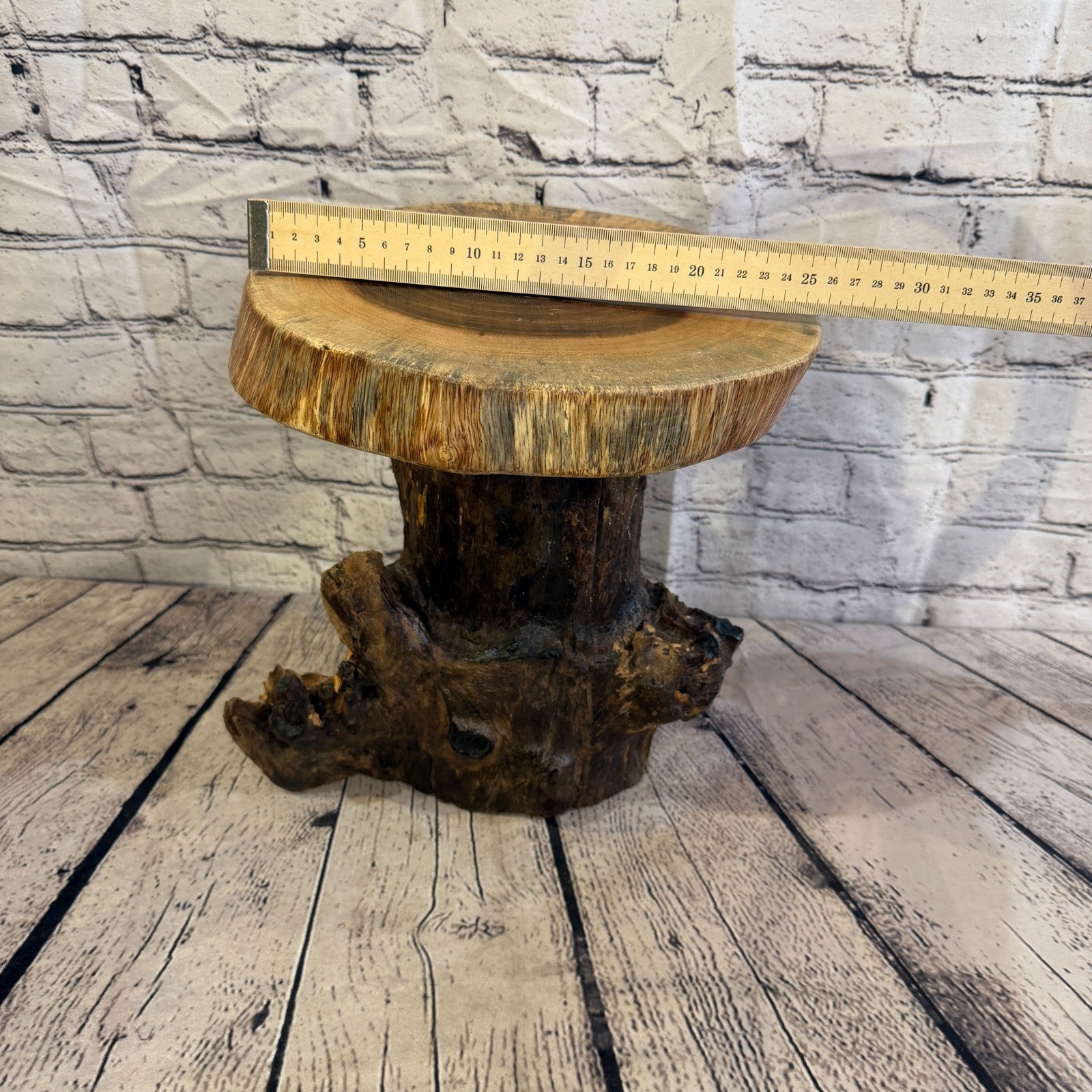 30cm x 25cm Wooden Coffee Root Sculpture Garden Teak Root Ornament Carved No 125