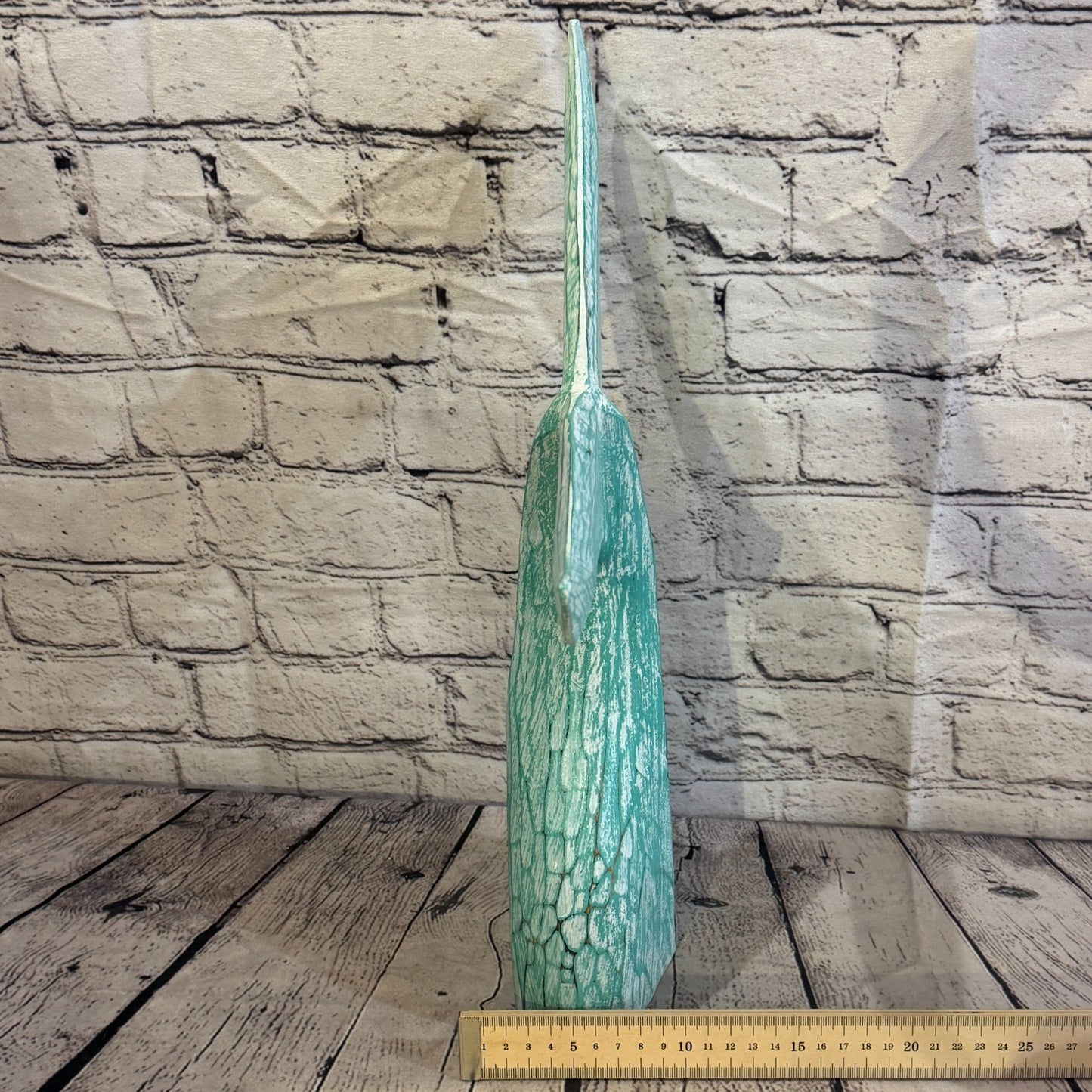 40cm x 40cm Whale Tail Green Fish Wood Coastal Ocean Bathroom Decoration7