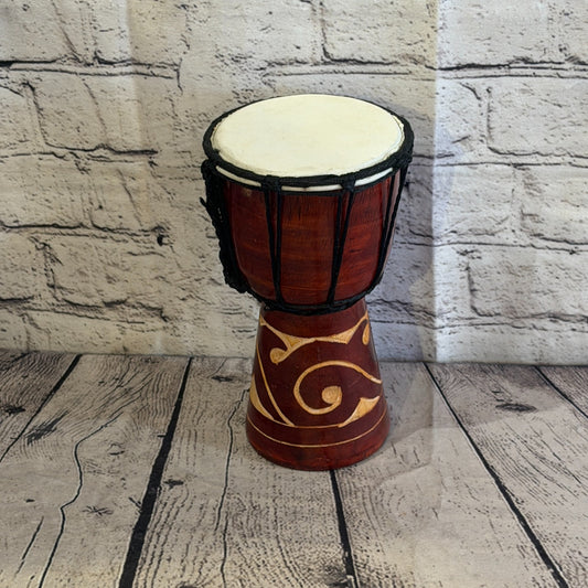 20cm Carved Djembe Drums Musical Instrument Hand Made Fair Trade Dot Painted0