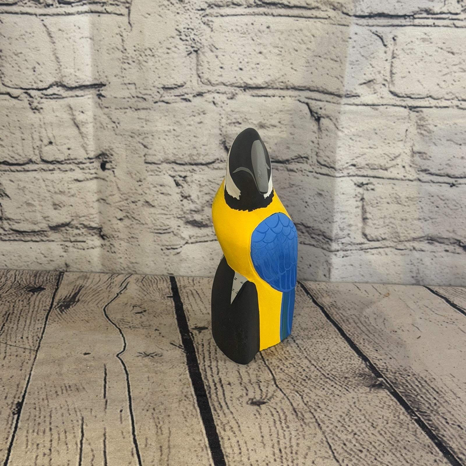 15cm Bright Blue Toucan Bird Ornament Statue Fair Trade Hand Made Carved Wood1