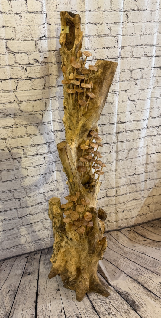 120cm Tall Plain Mushroom Parasite Ornament Natural Carving Fairtrade Wooden0