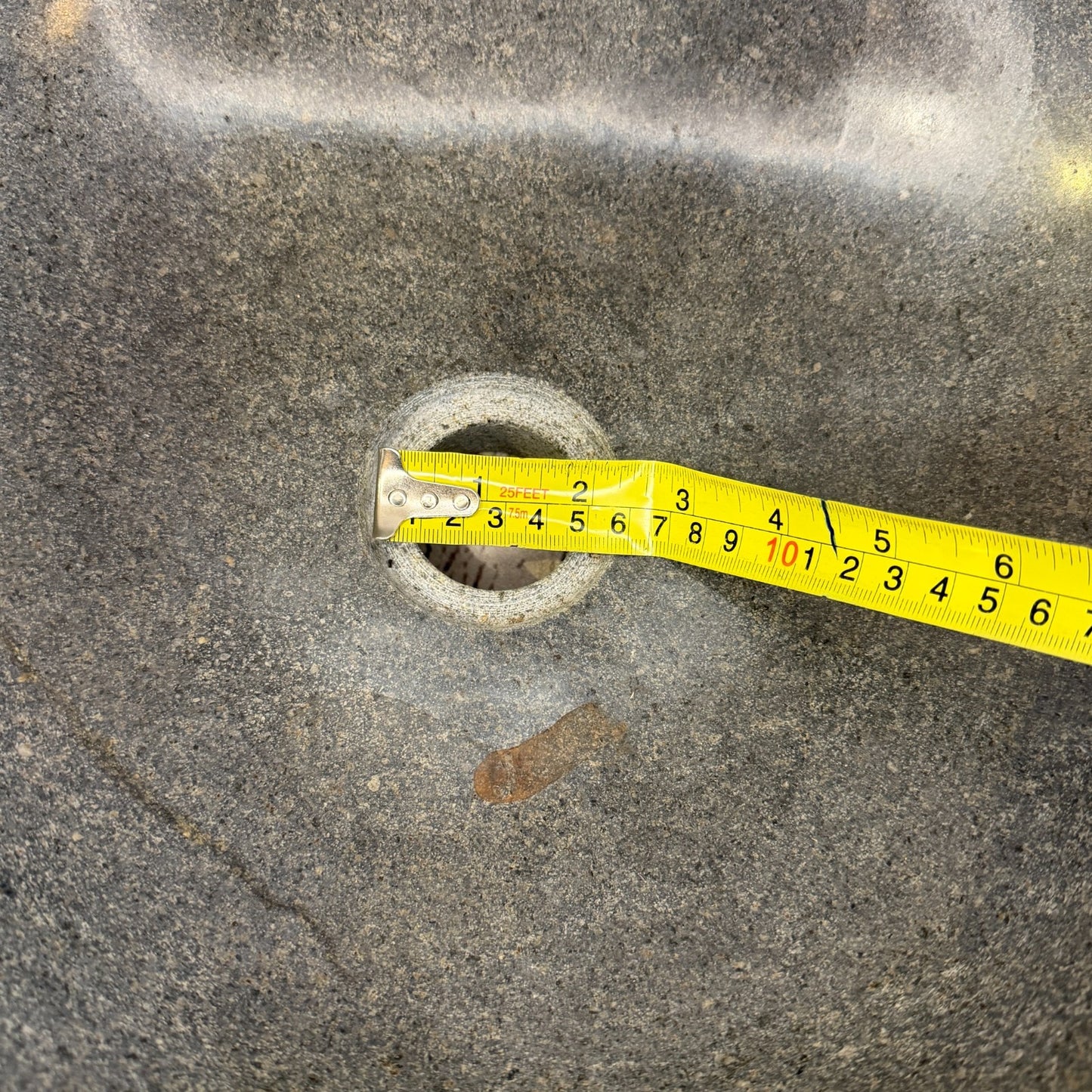 38cm x 34cm Wash Basin Bathroom Counter Top Washing River Stone Bowl Sink No 810