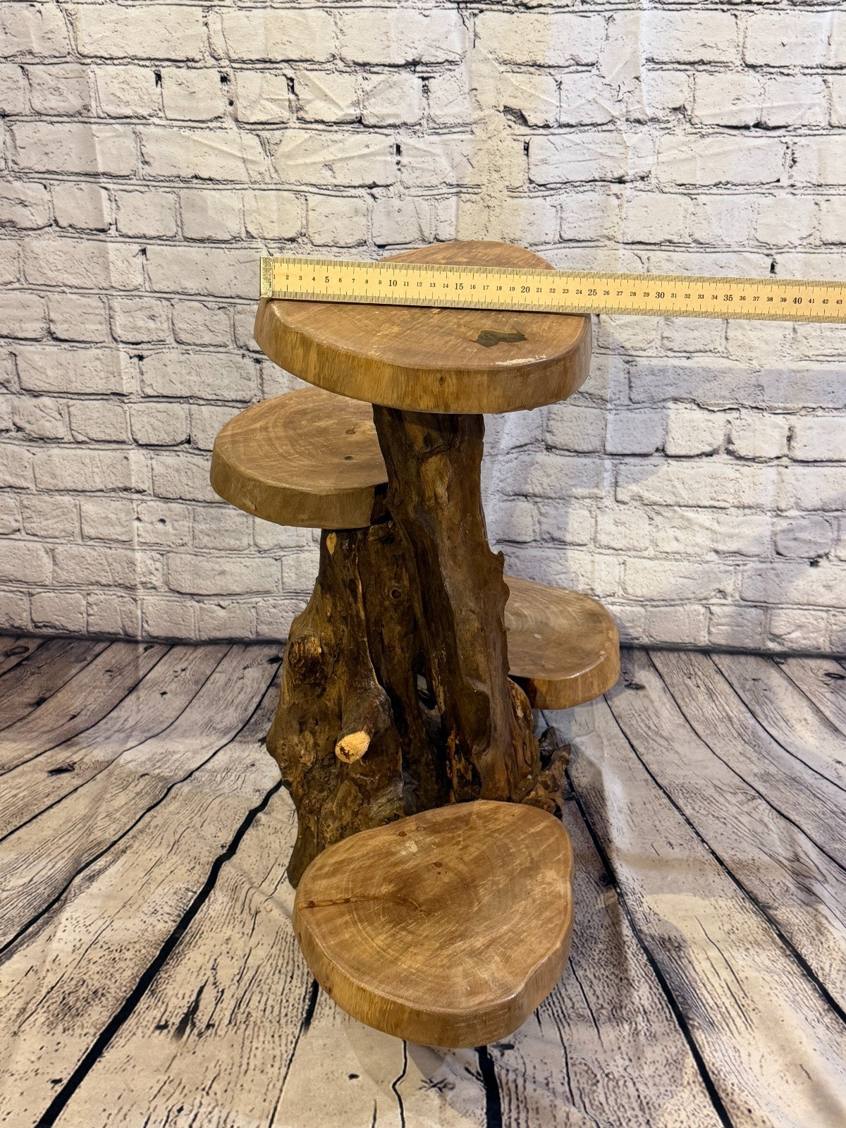 60cm x 60cm Quad Wooden Coffee Root Sculpture Garden Teak Root Ornament Carved7