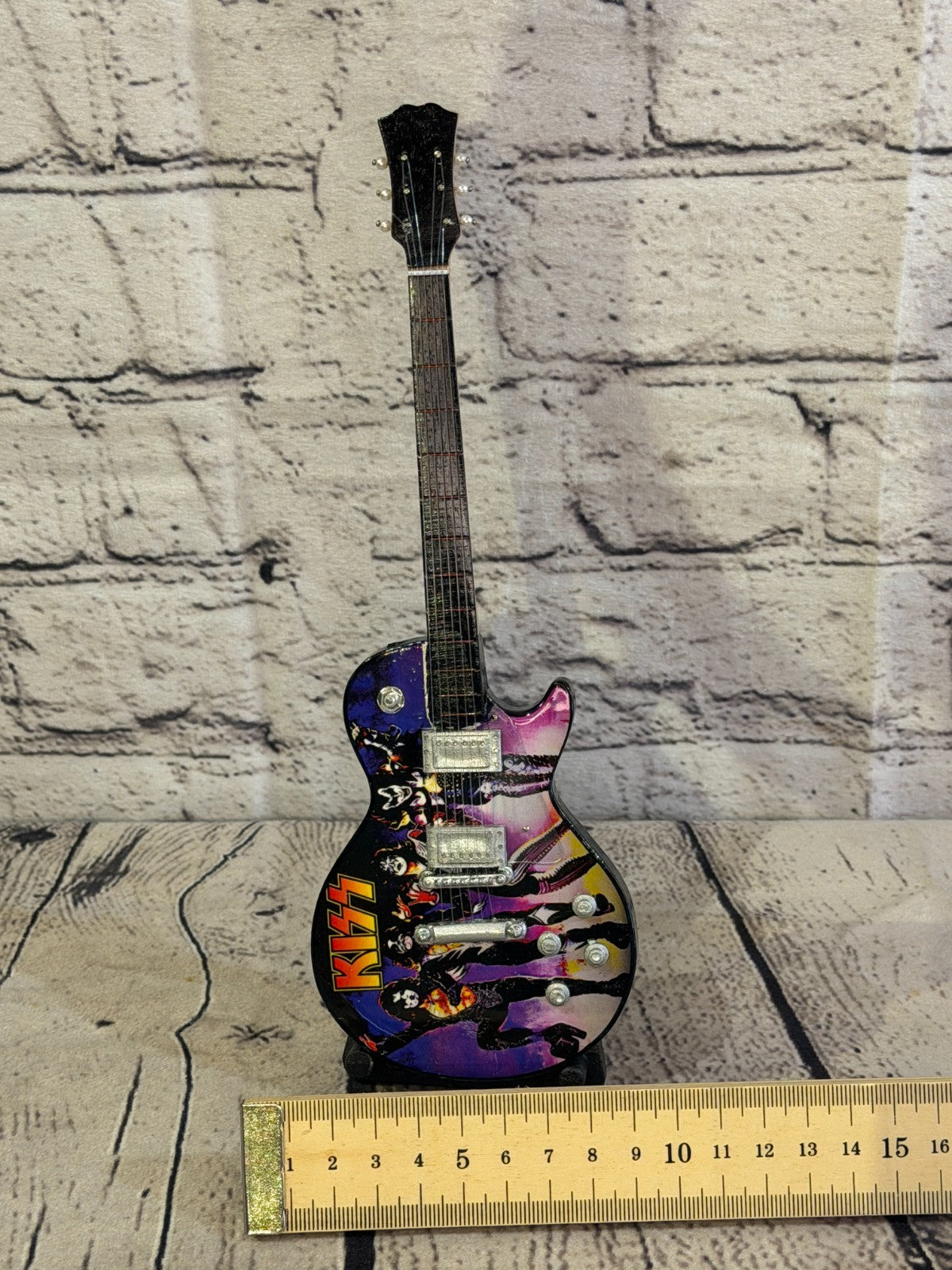 Miniature 25cm Guitar Kiss Band Guitar on Stand Band Gift Display6