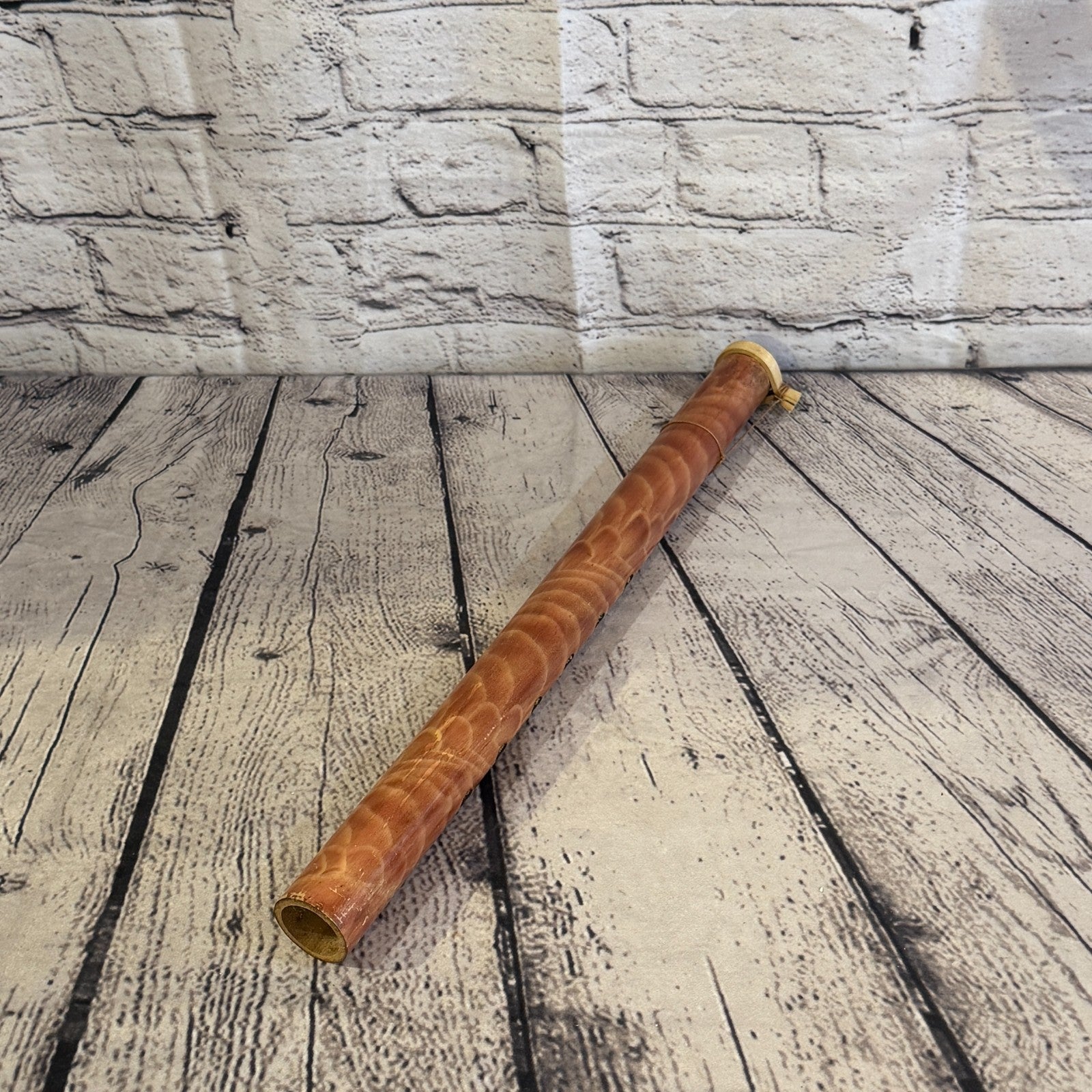 Bamboo Flute plain wooden handmade fair trade 30cm music play2