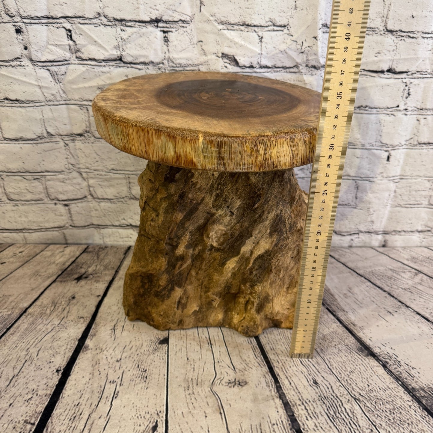 30cm x 25cm Wooden Coffee Root Sculpture Garden Teak Root Ornament Carved No 154