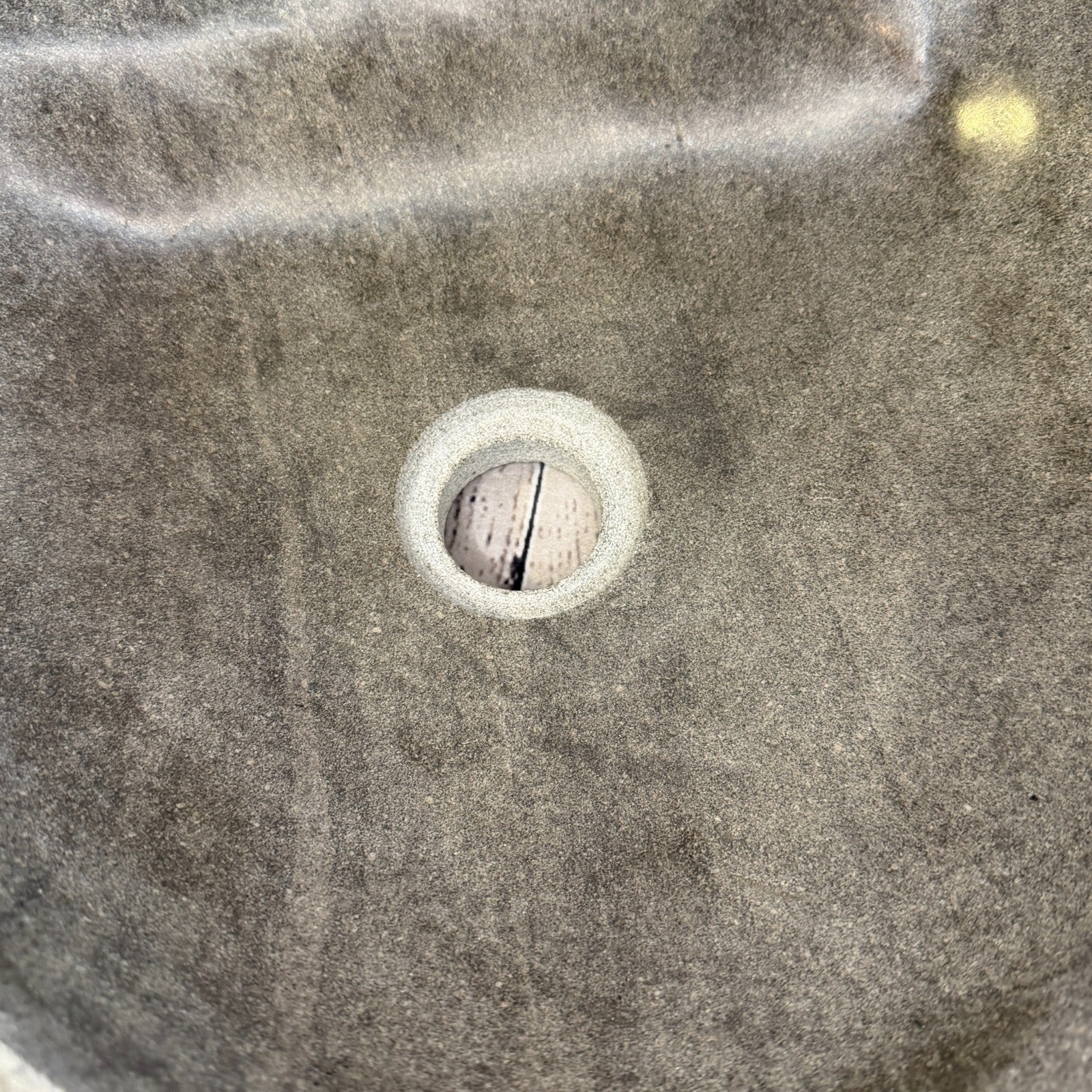 40cm x 35cm Wash Basin Bathroom Counter Top Washing River Stone Bowl Sink No 19