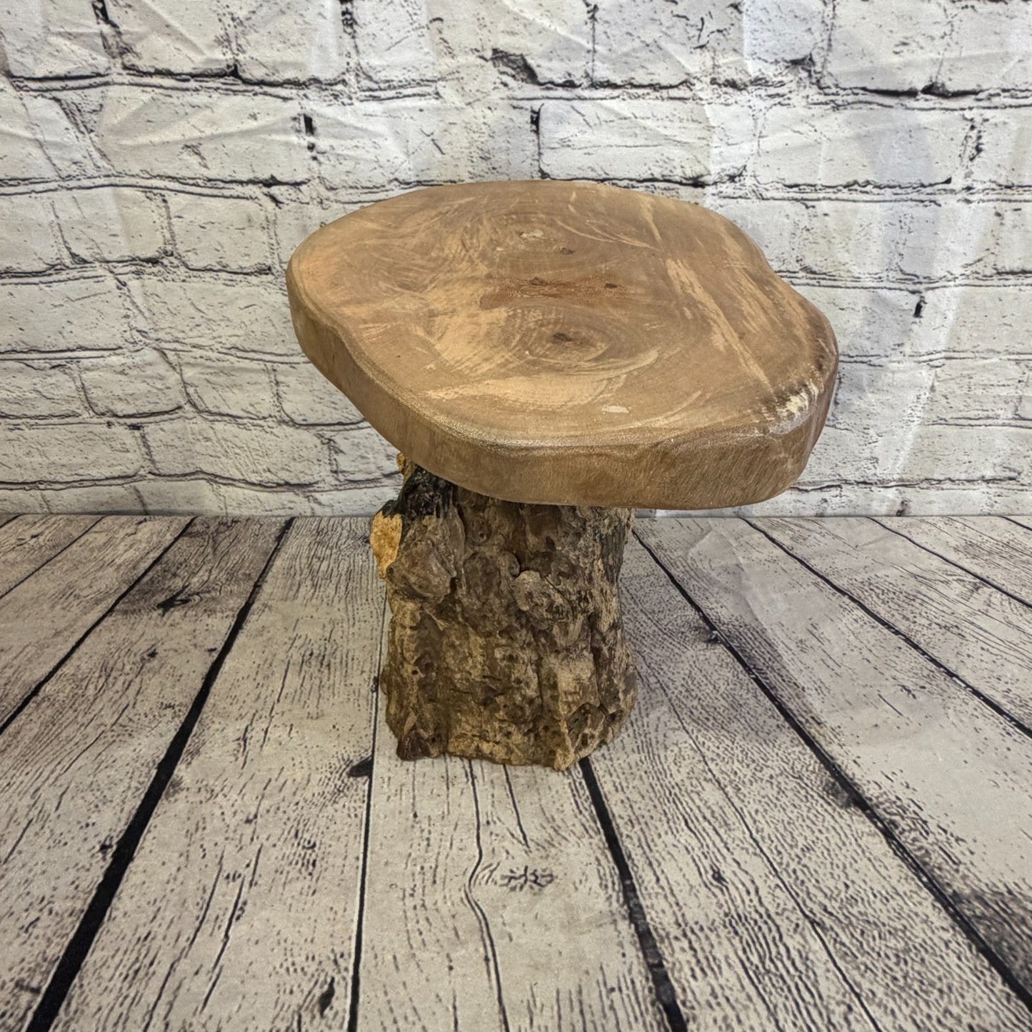 30cm x 25cm Wooden Coffee Root Sculpture Garden Teak Root Ornament Carved No 101
