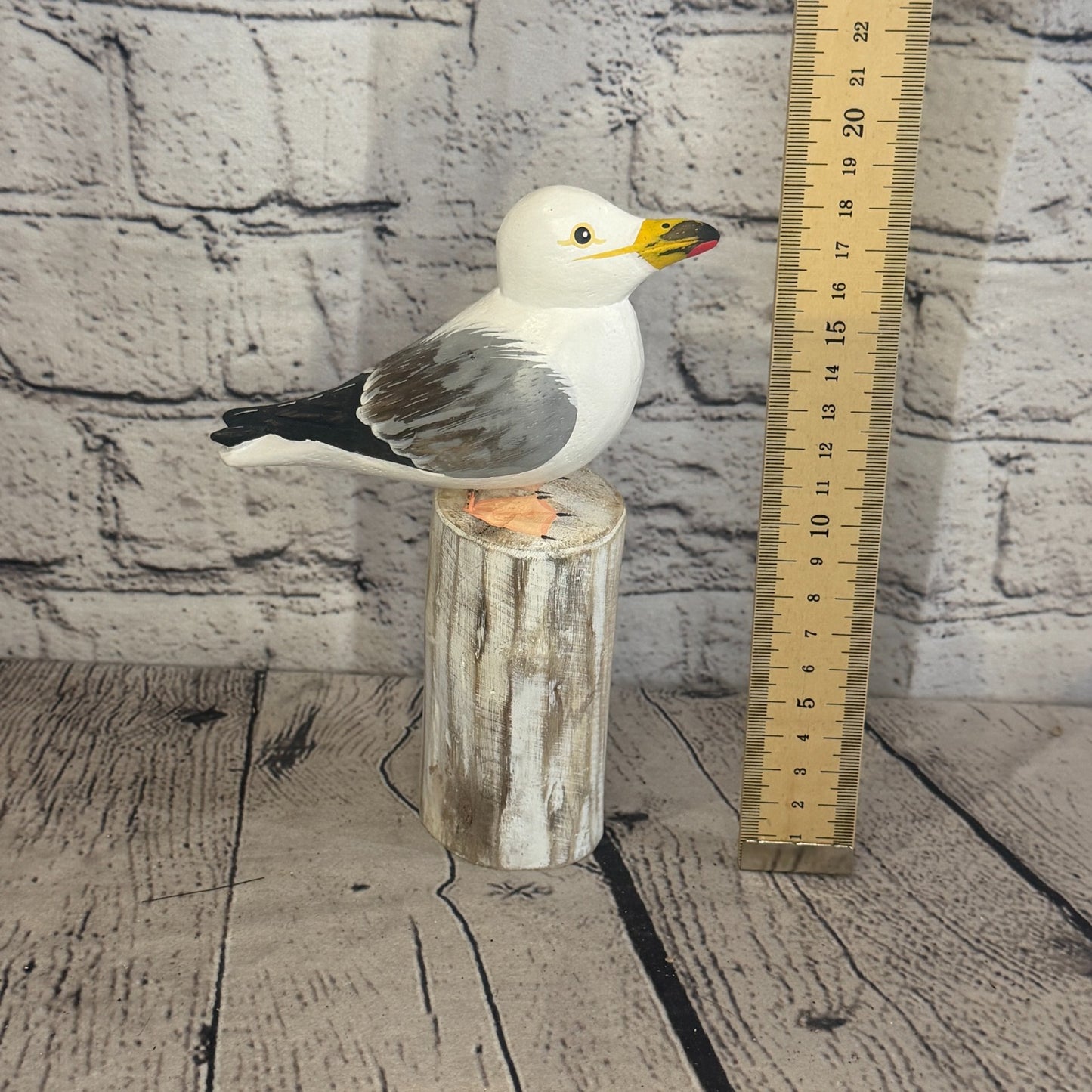 20cm Seagull Wooden Bird Ornament Seaside Coastal Nautical Handcrafted Decor6