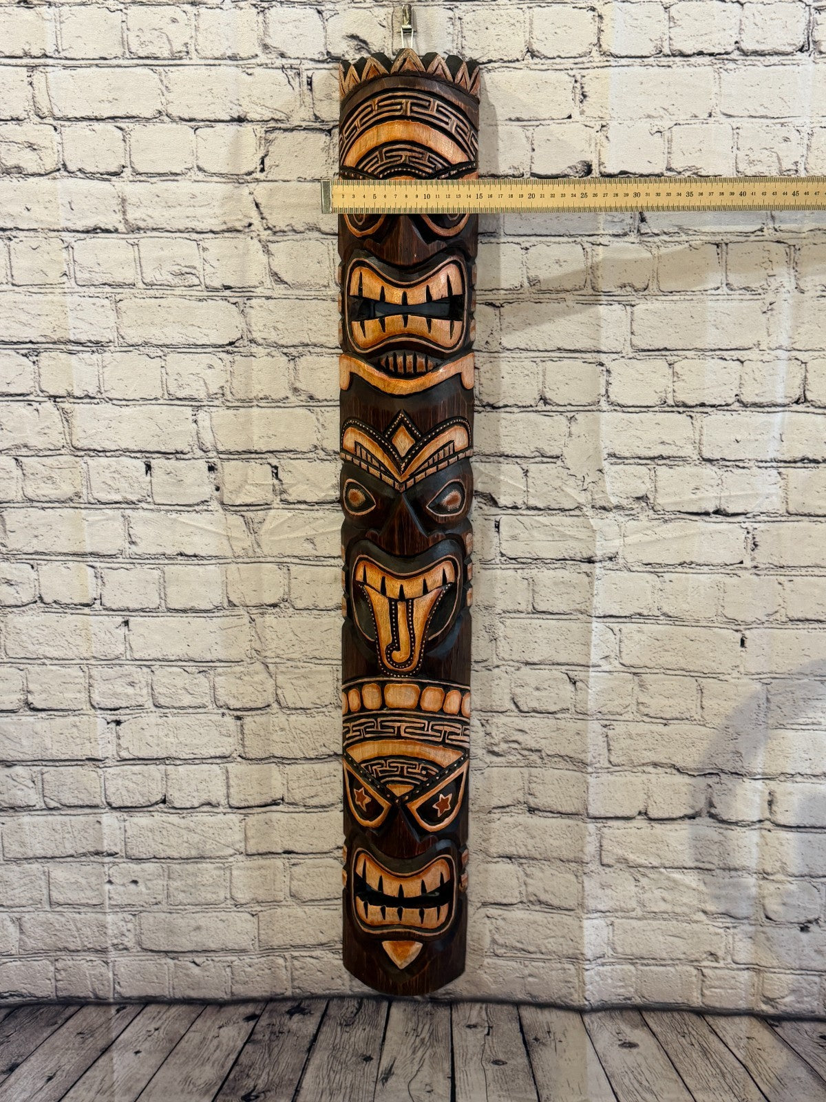 100cm Tiki Bar Mask Sign Decoration Wall Hanging Mask Wood Carving Design 23