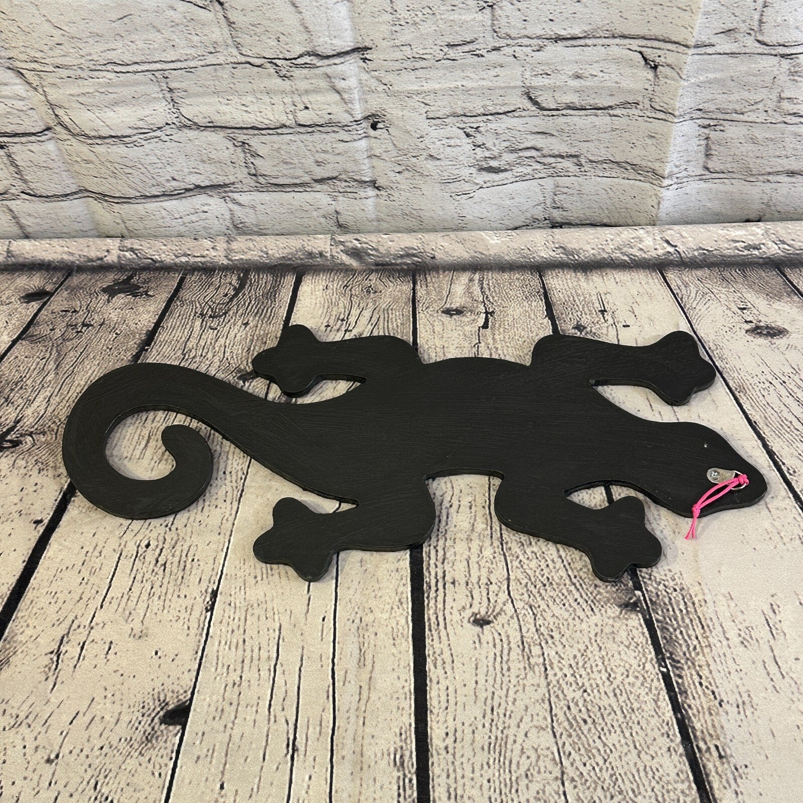 Rainbow Gecko Lizard Mosaic Tile Wall Hanging Mirror 50cm x 15cm Handmade New6