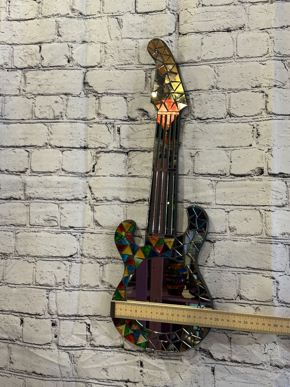 Rainbow Guitar Mosaic Tile Wall Mirror 60cm x 20cm 24 Inches Handmade New4