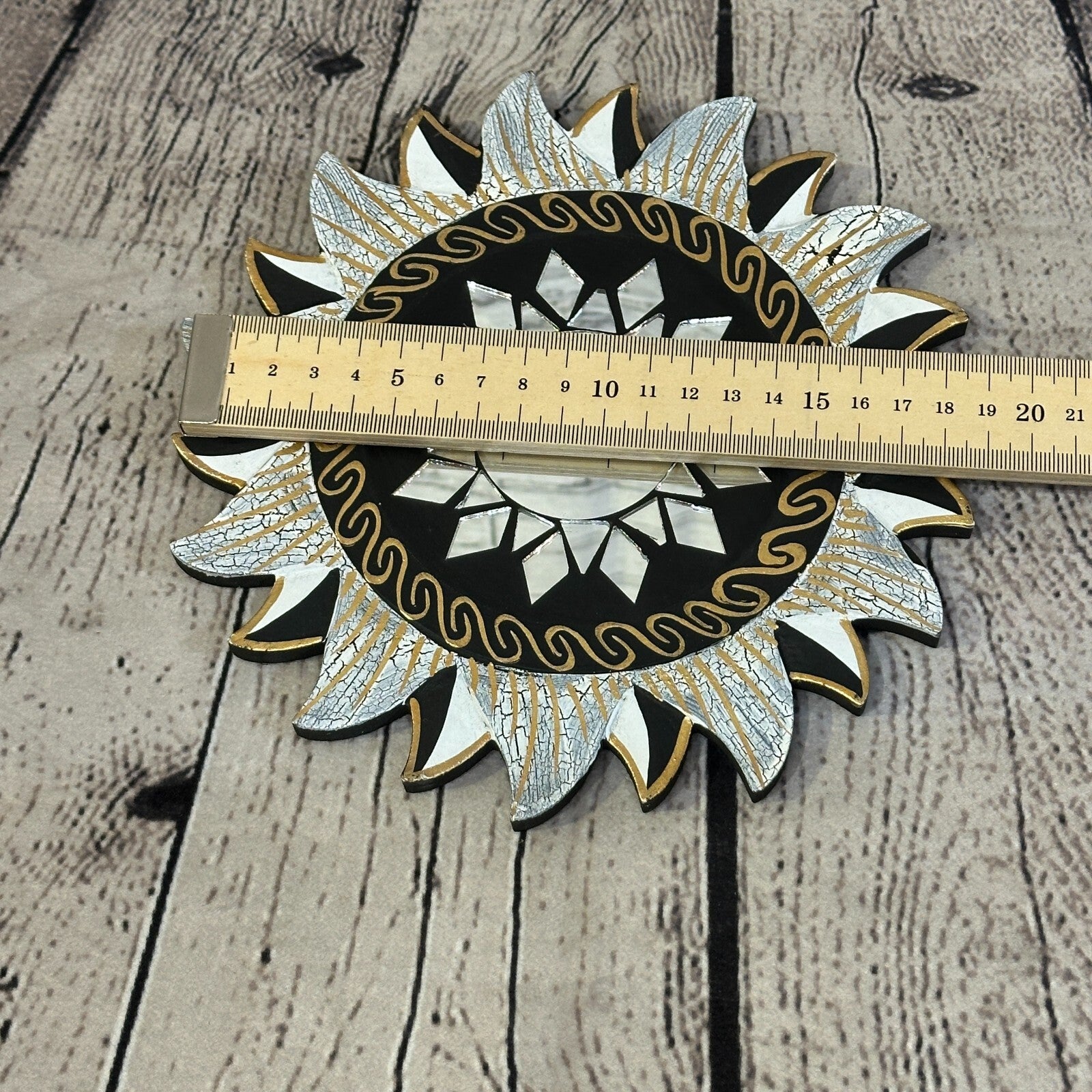 Black Star Mosaic Tile Wall Mirror 20cm x 20cm 8 Inches Handmade Fairtrade3