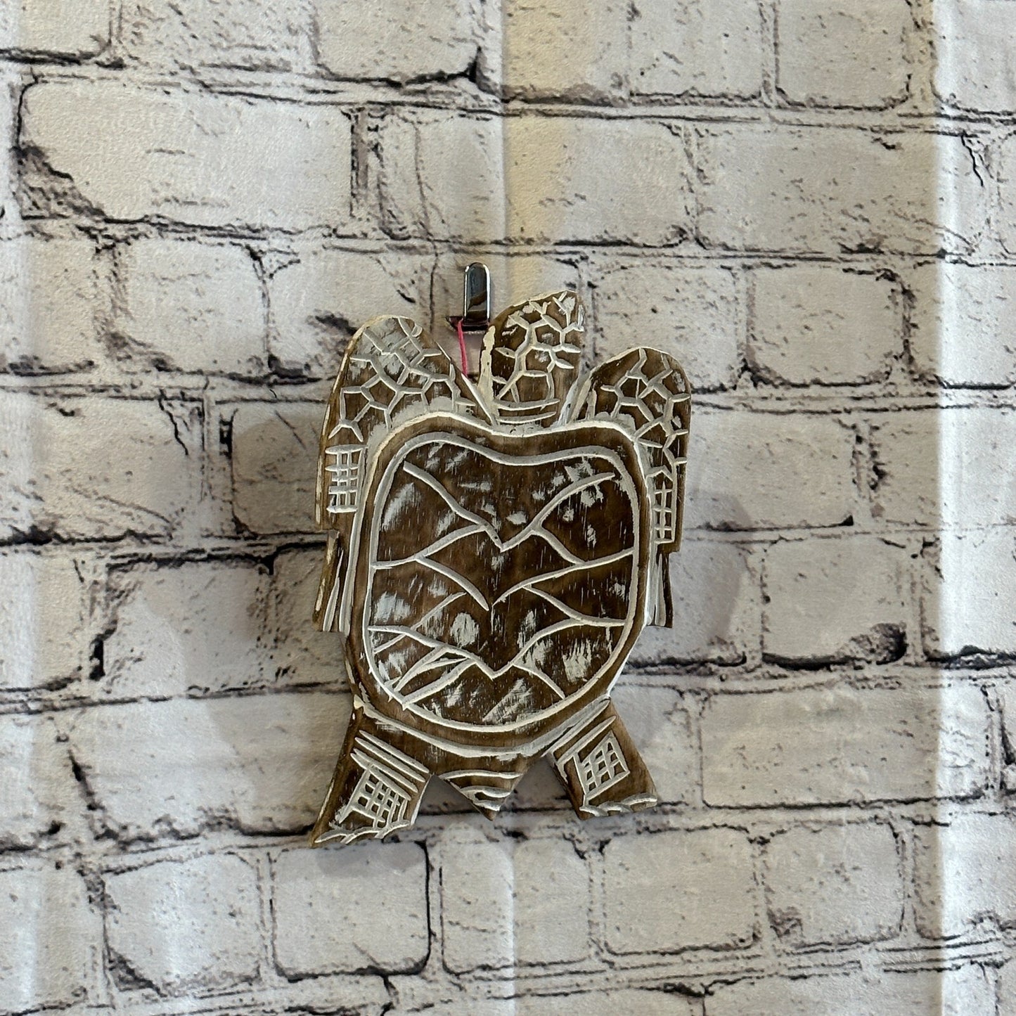 20cm Brown Sea Turtle Bowl Trinket Dish Decoration Designer Mask Wooden Handmade1