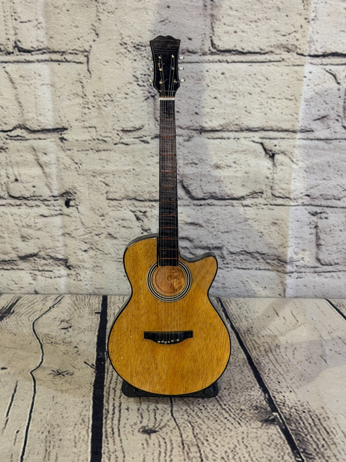 Miniature 25cm Guitar on Stand Band Gift Display Design 81