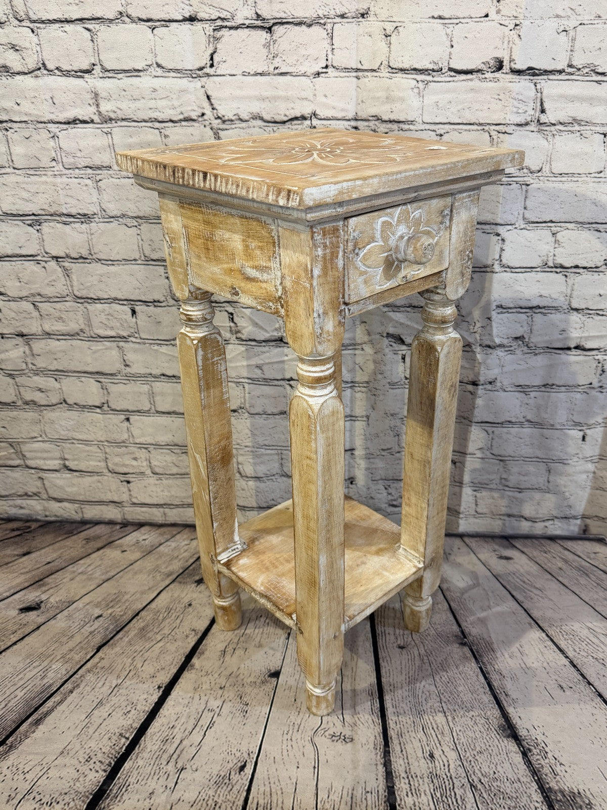 60cm x 27cm White Table  Wooden Side Cabinet Living Hallway Storage Furniture2
