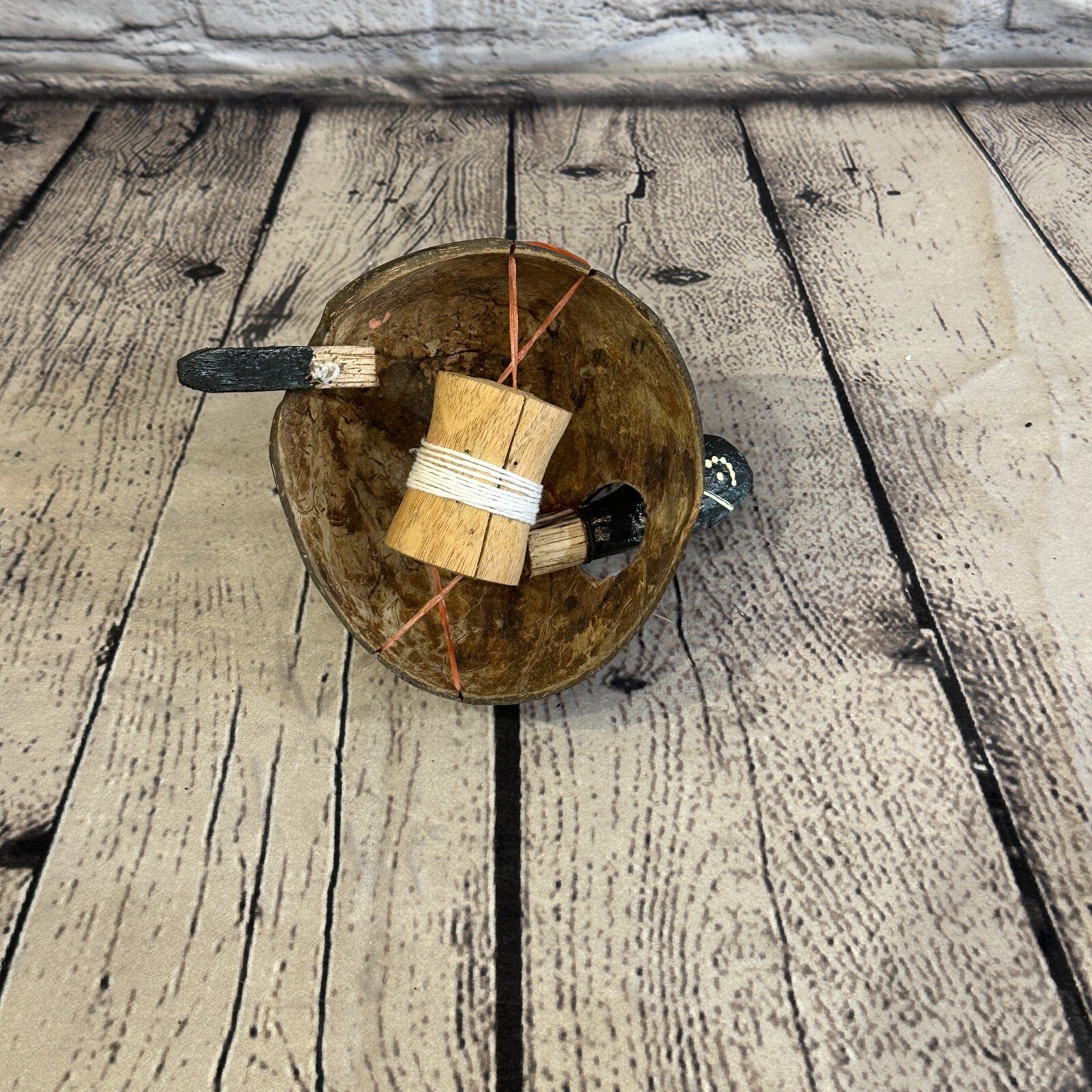 Pull Back Carved Coconut Shell Nodder Bobble Head Tail Sea Turtle Tortoise5