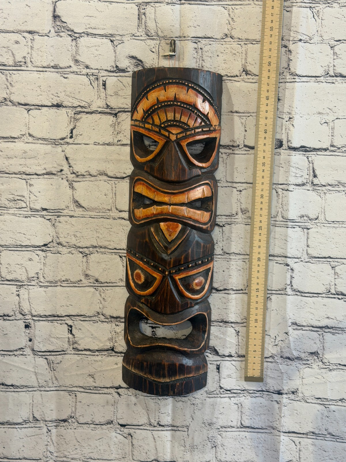 50cm Tiki Bar Mask Sign Decoration Wall Hanging Mask Wood Carving Design 14
