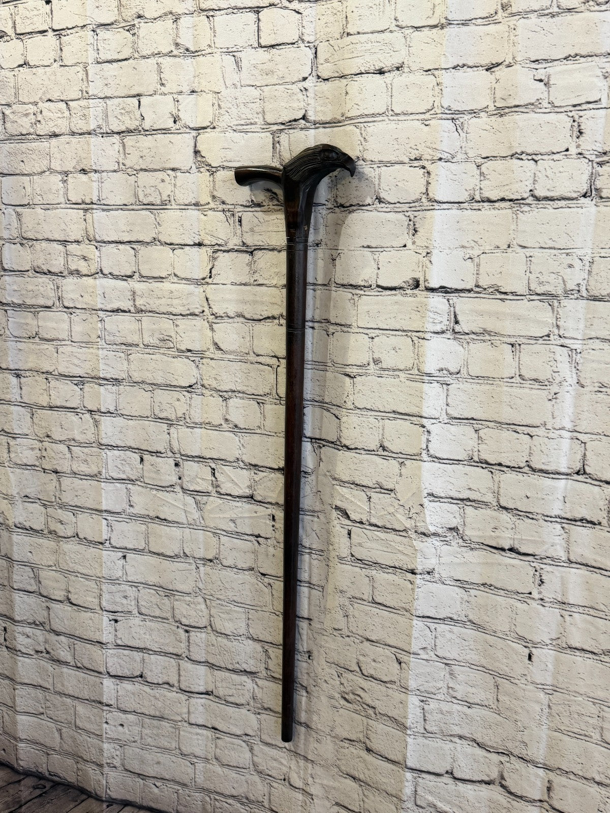 Eagle Bird Head 90cm Tribal African Walking Stick Cane Hand Carved Dark Wood2