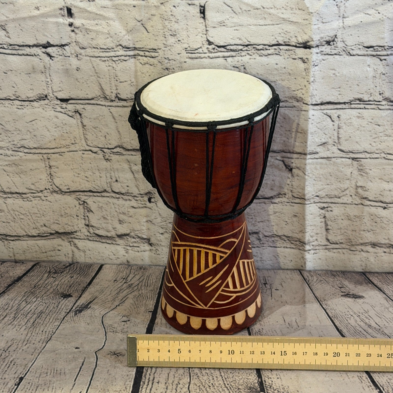 25cm Carved Djembe Drums Musical Instrument Hand Made Fair Trade Dot Painted4