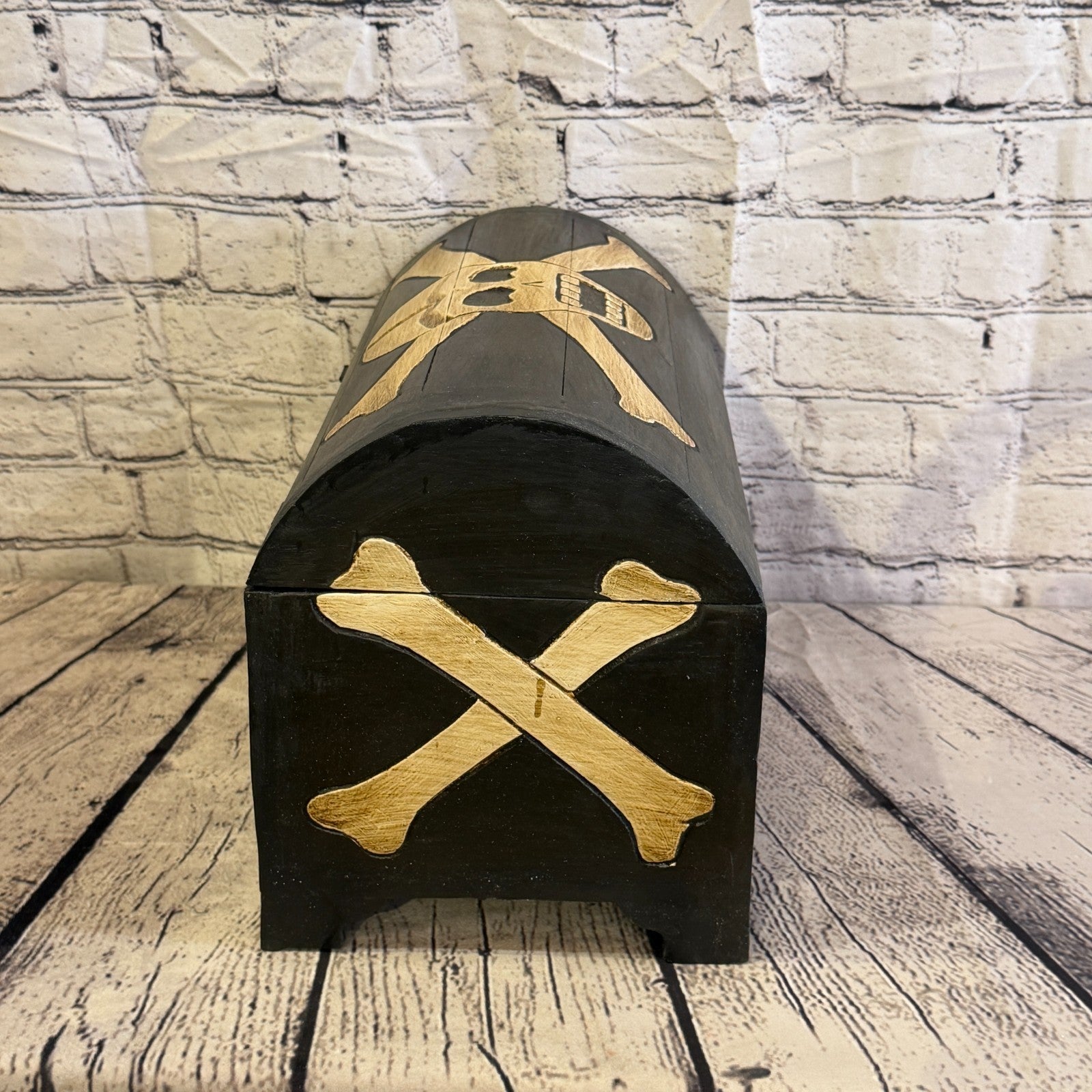 40cm x 30cm x 20cm Wood Gothic Pirate Chest Skull Coffin Jewellery Trinket Box3