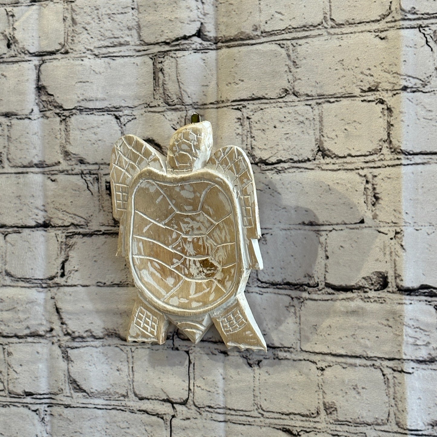 20cm Cream Sea Turtle Bowl Trinket Dish Decoration Designer Mask Wooden Handmade2