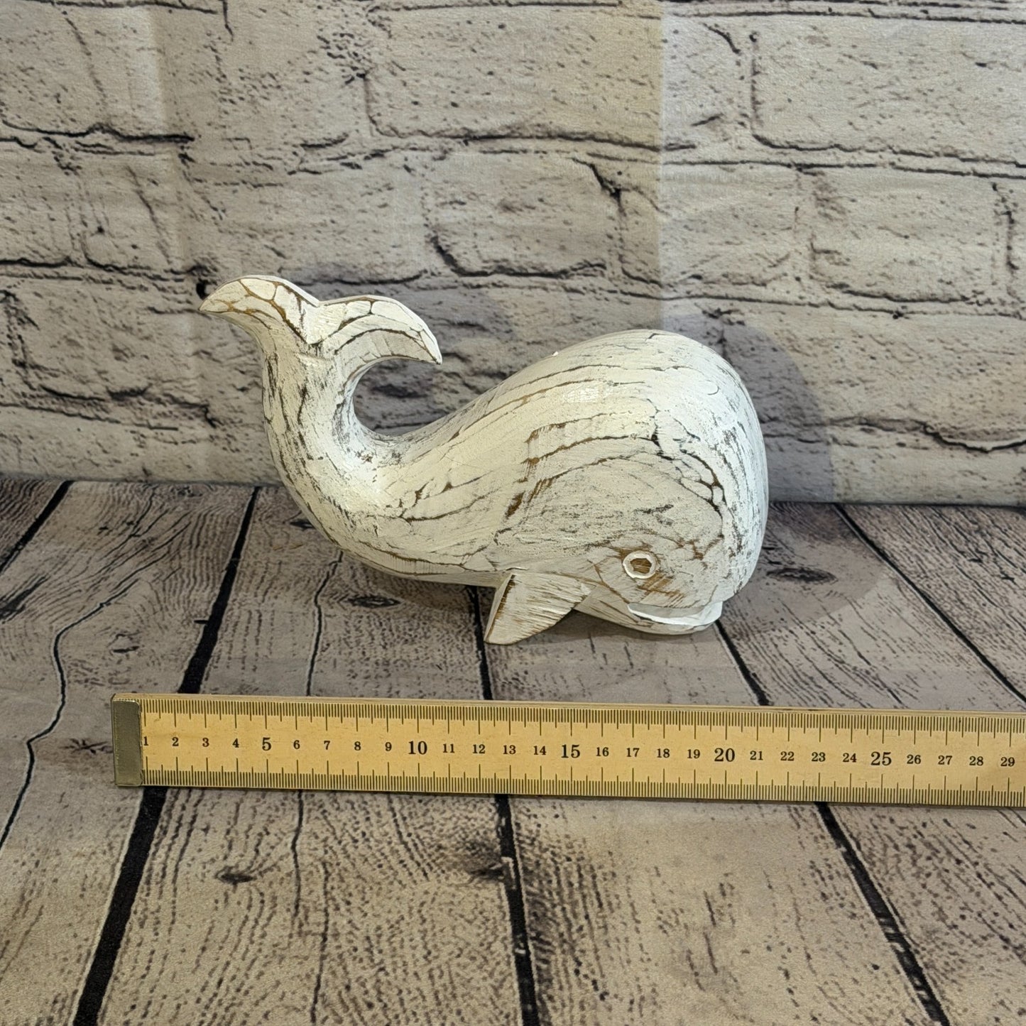 20cm x 12cm Whale White Fish Wood Coastal Ocean Bathroom Decoration6