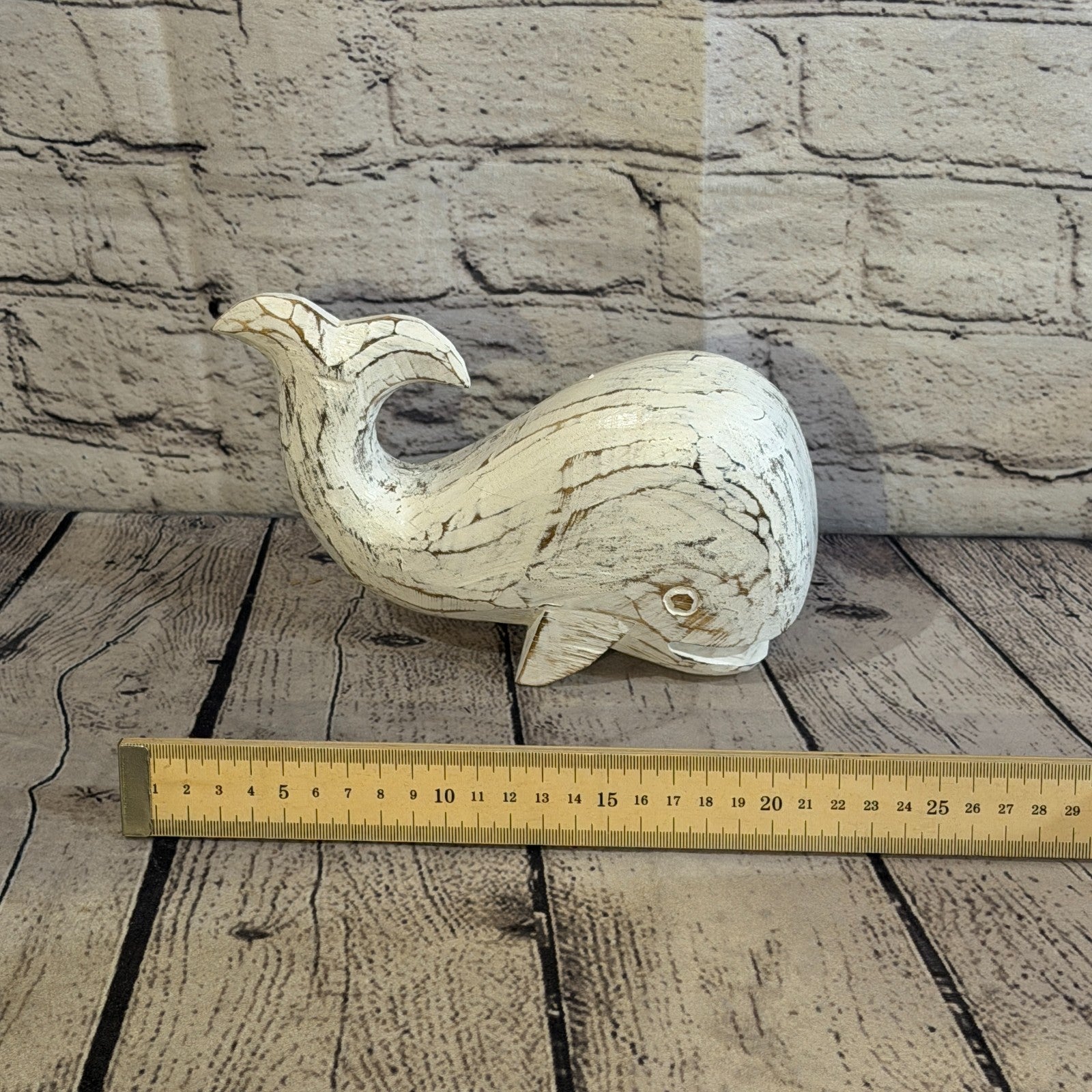 20cm x 12cm Whale White Fish Wood Coastal Ocean Bathroom Decoration6