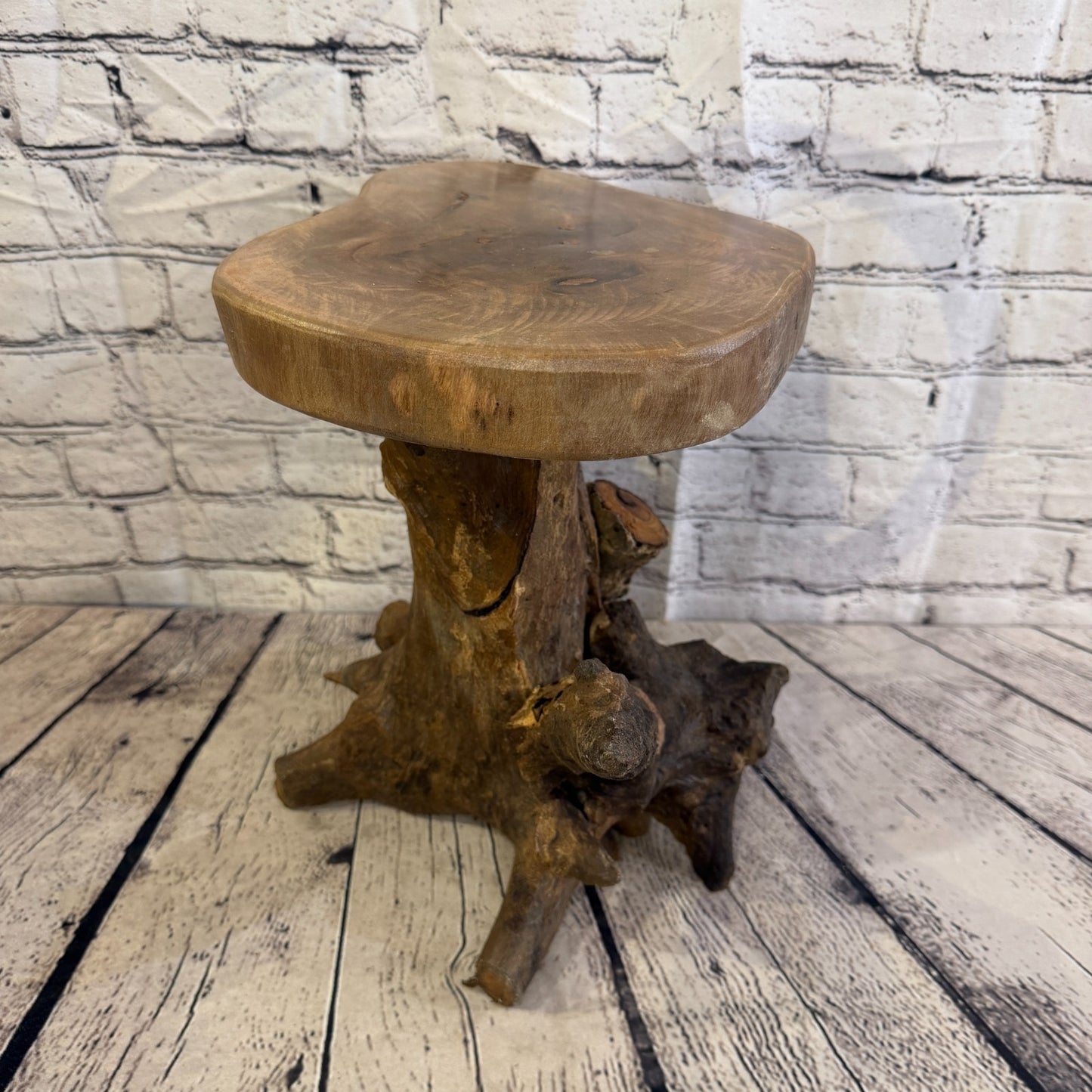 30cm x 25cm Wooden Coffee Root Sculpture Garden Teak Root Ornament Carved No 181