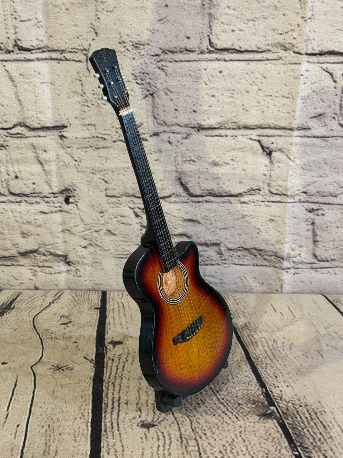 Miniature 25cm Guitar on Stand Band Gift Display Design 32