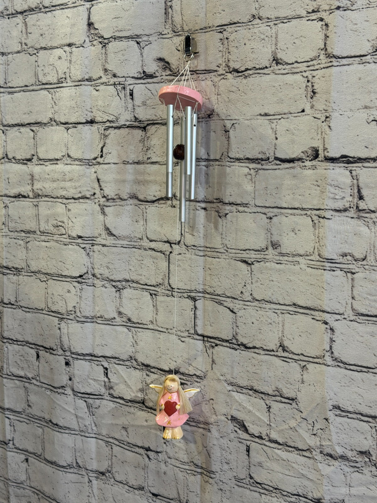 Pink Fairy Angel Wind Chimes Romantic Metal Art Wind Bells Outdoor Hanging1